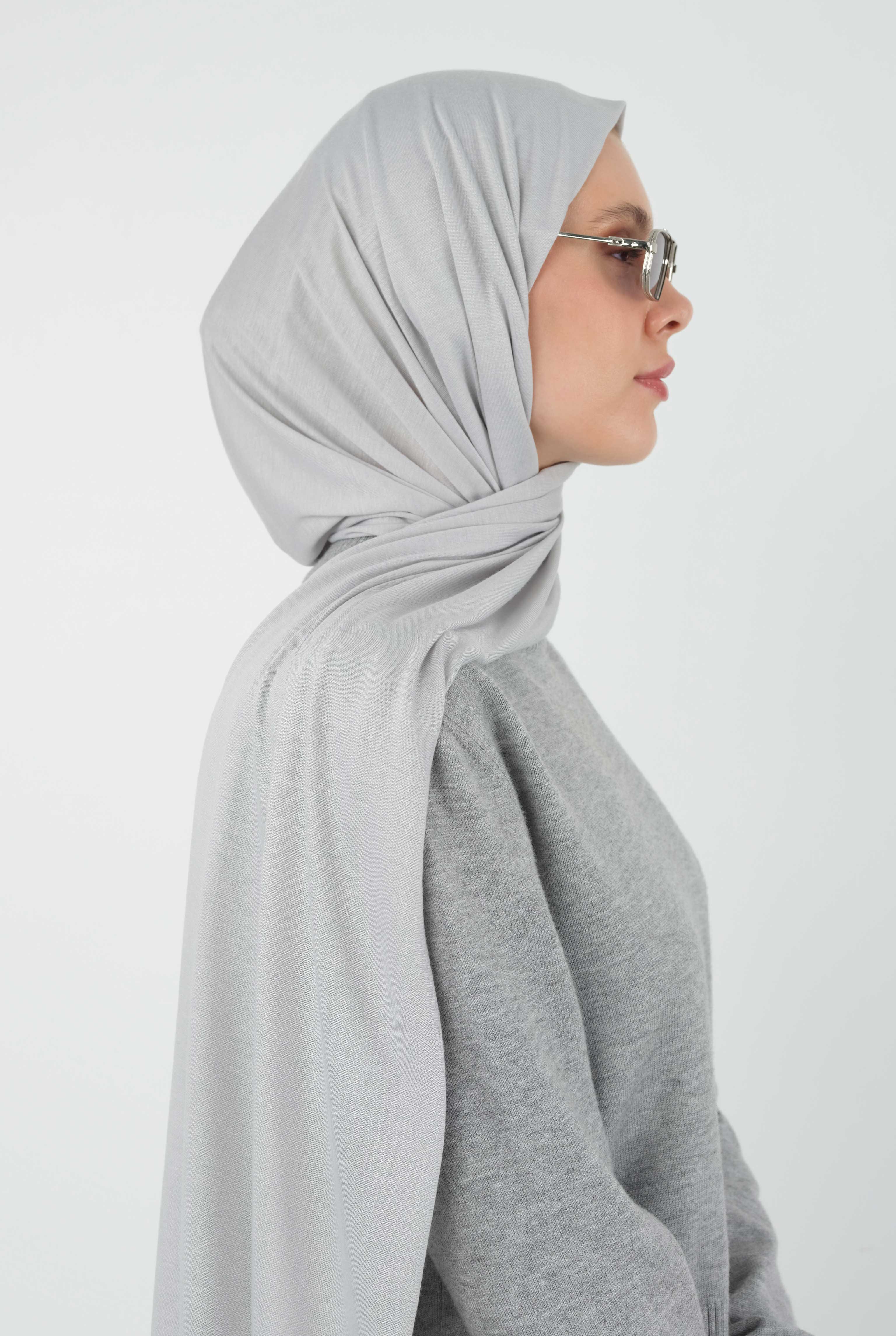 Combed Shawl Light Gray - 3