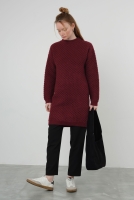 Spider Knit Sweater Long Bordeaux 