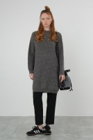 Spider Knit Sweater Long Anthracite 