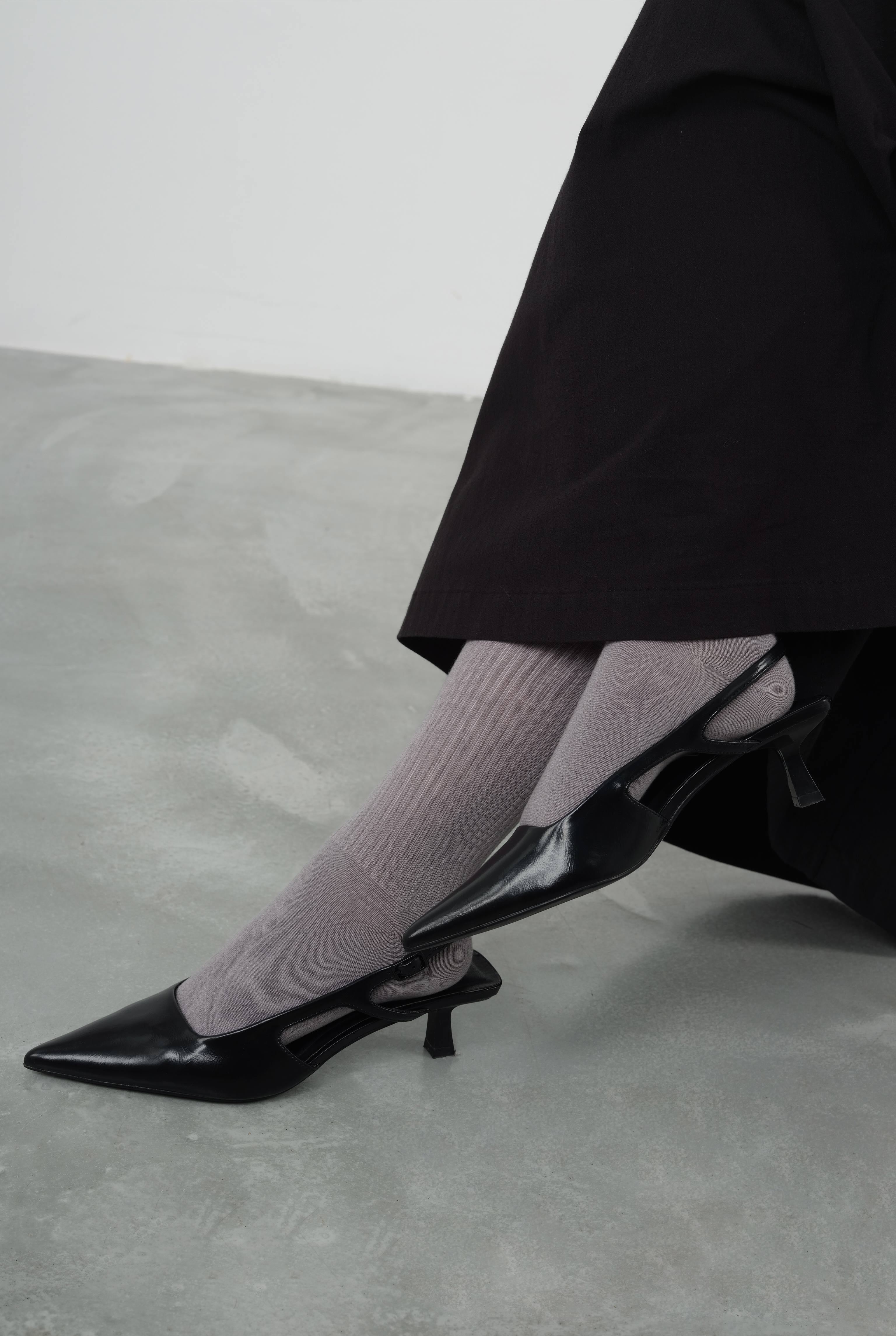 Straight Elastic Brouded Ankle Light Gray - 2