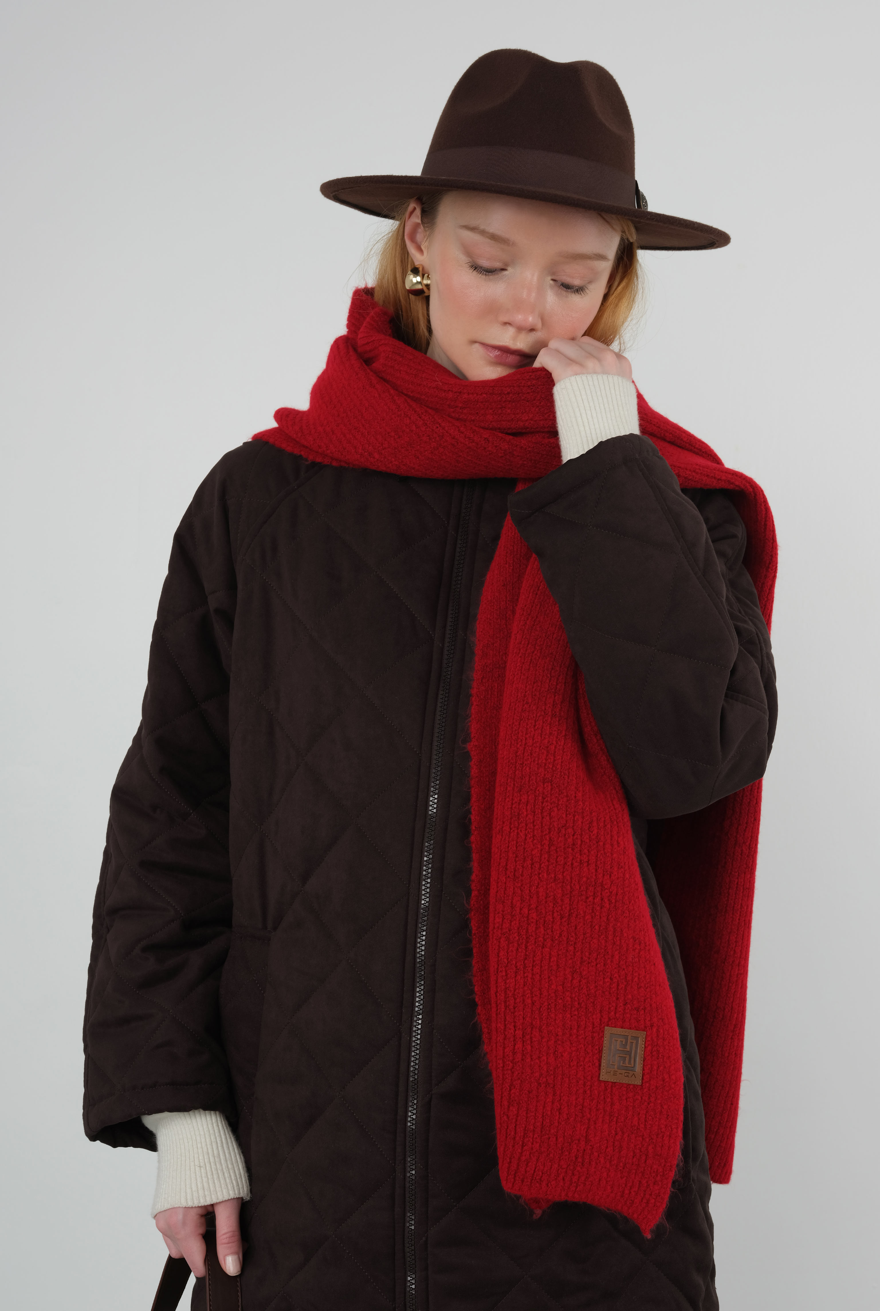 Knitted Kerchief Red - 7