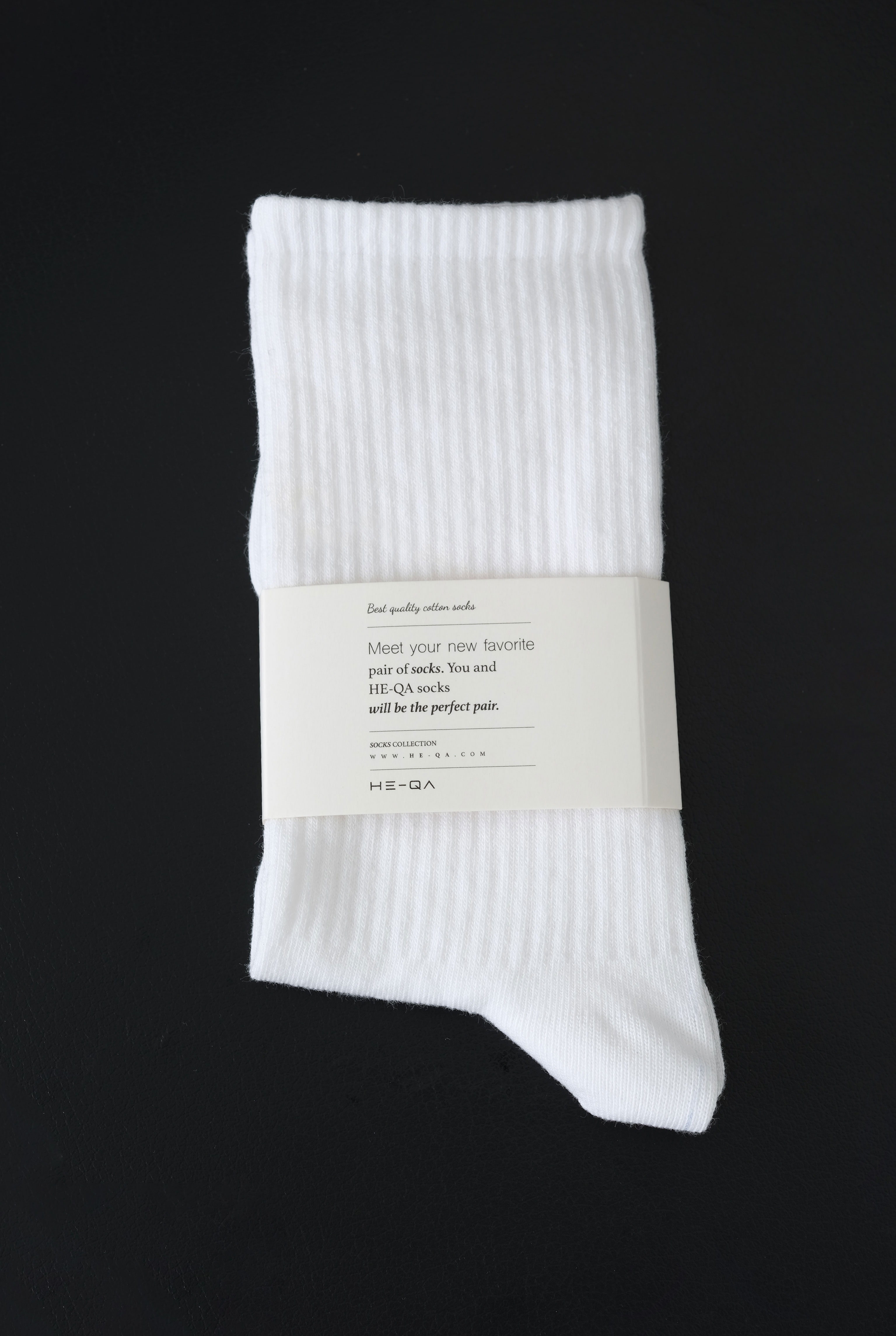 Straight Elastic Brouded Ankle White - HE-QA