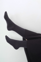Straight Elastic Brouded Ankle Anthracite 