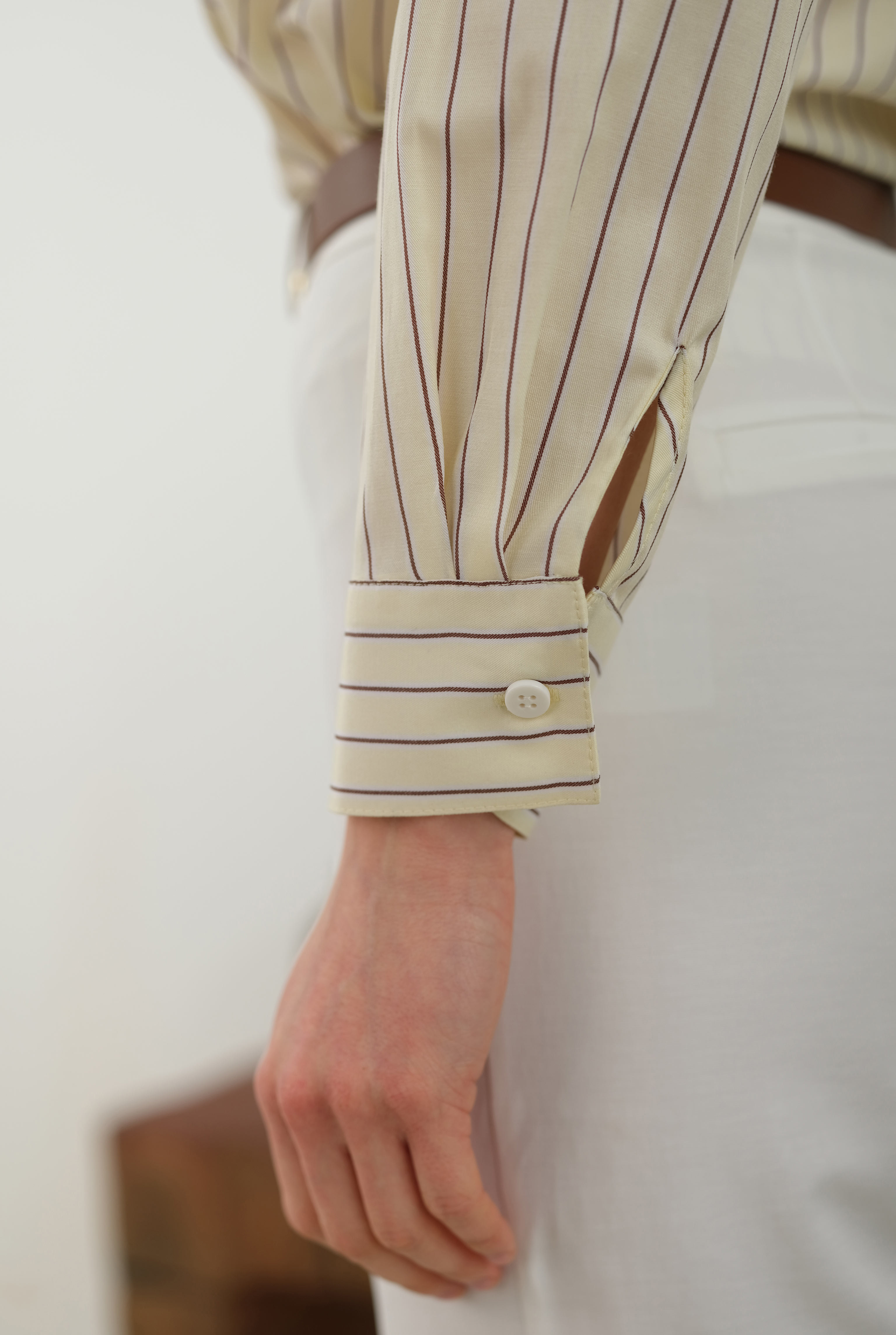 Striped Fit Shirt Soft Yellow - 6