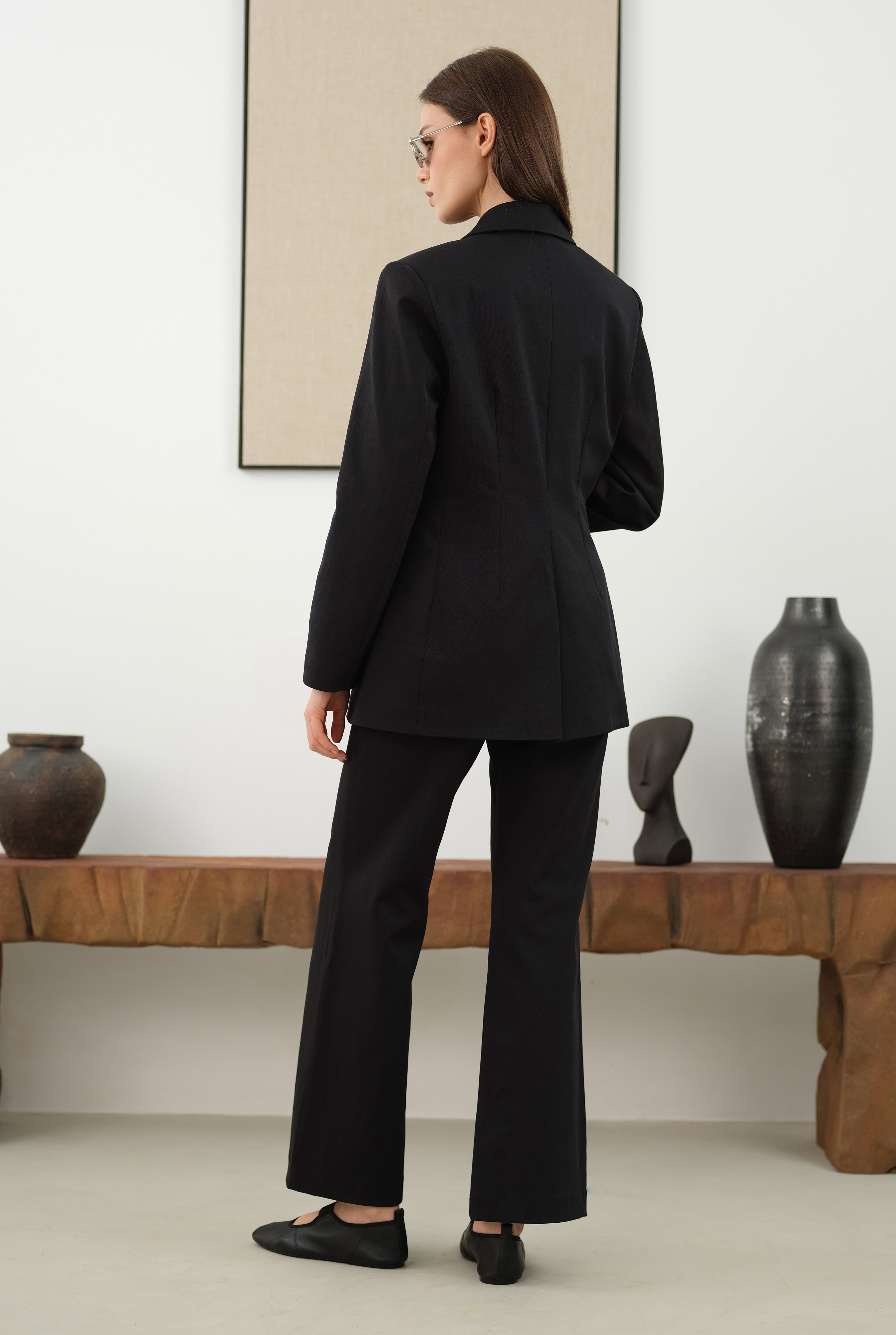 Waist-cinching Jacket Black - 7