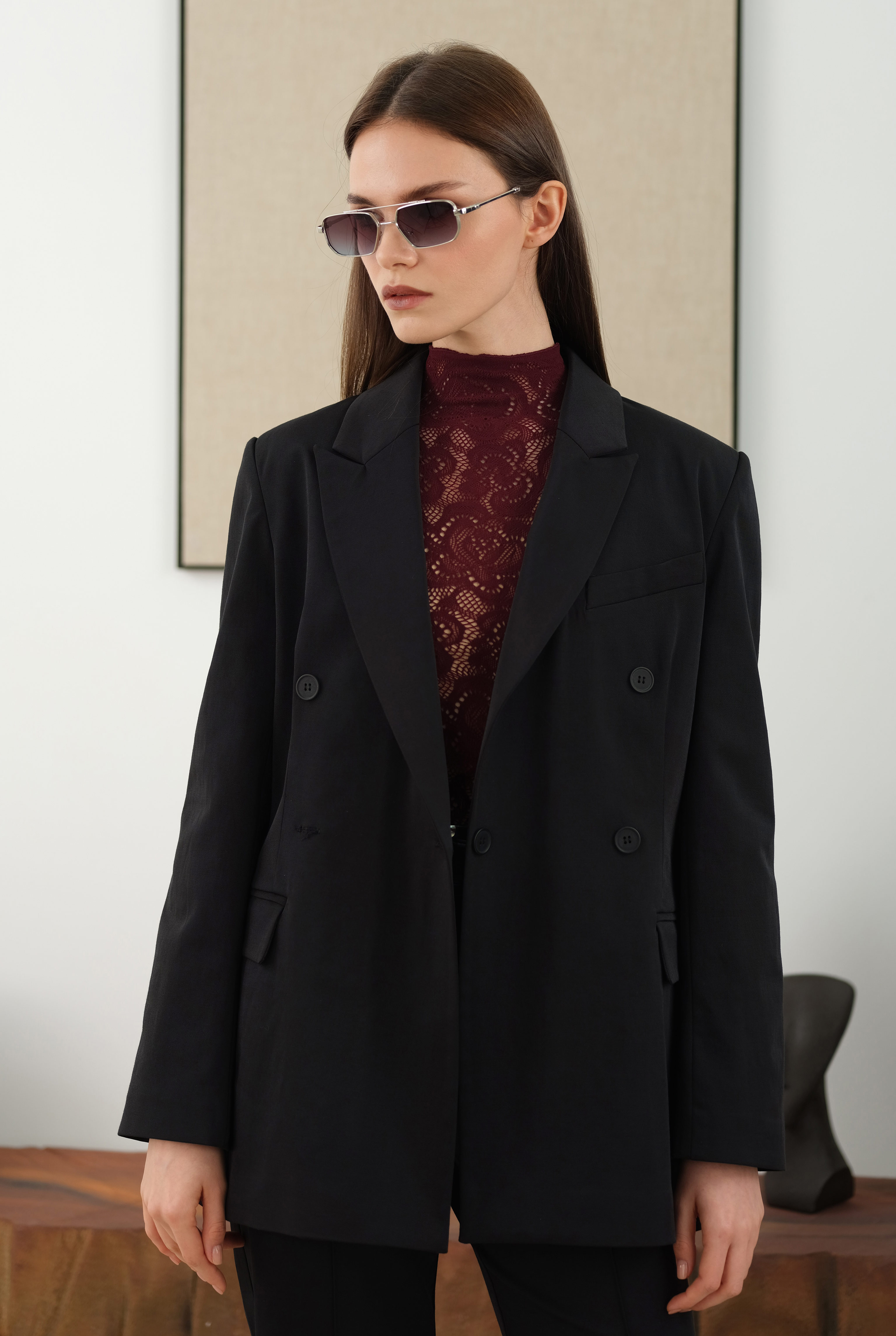 Waist-cinching Jacket Black - 9