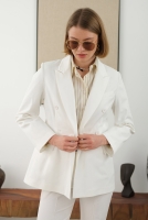 Waist-cinching Jacket Ecru 