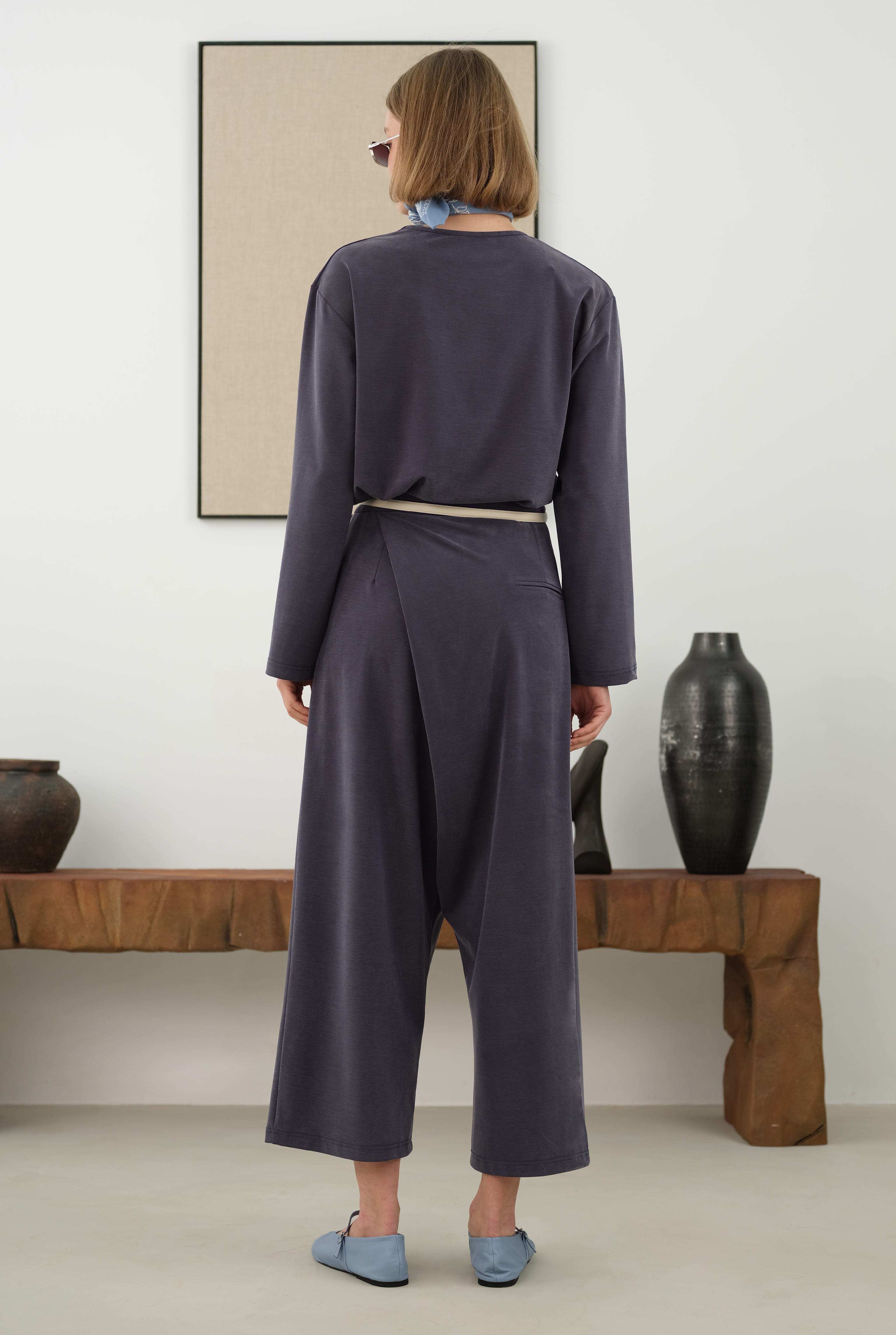 Stonewash Modal Set Navy Blue - 4