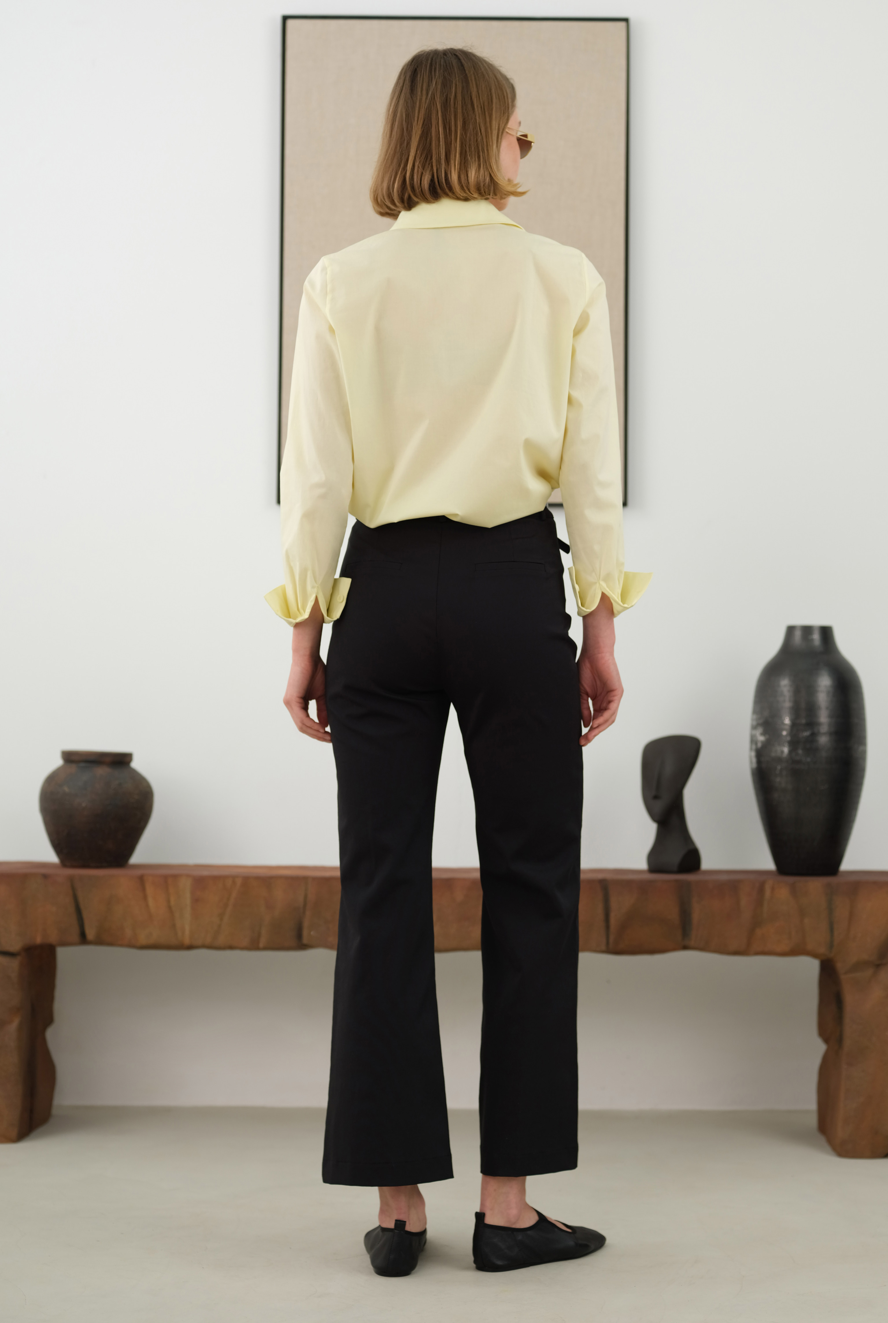 Short Fit Shirt Soft Yellow - 4