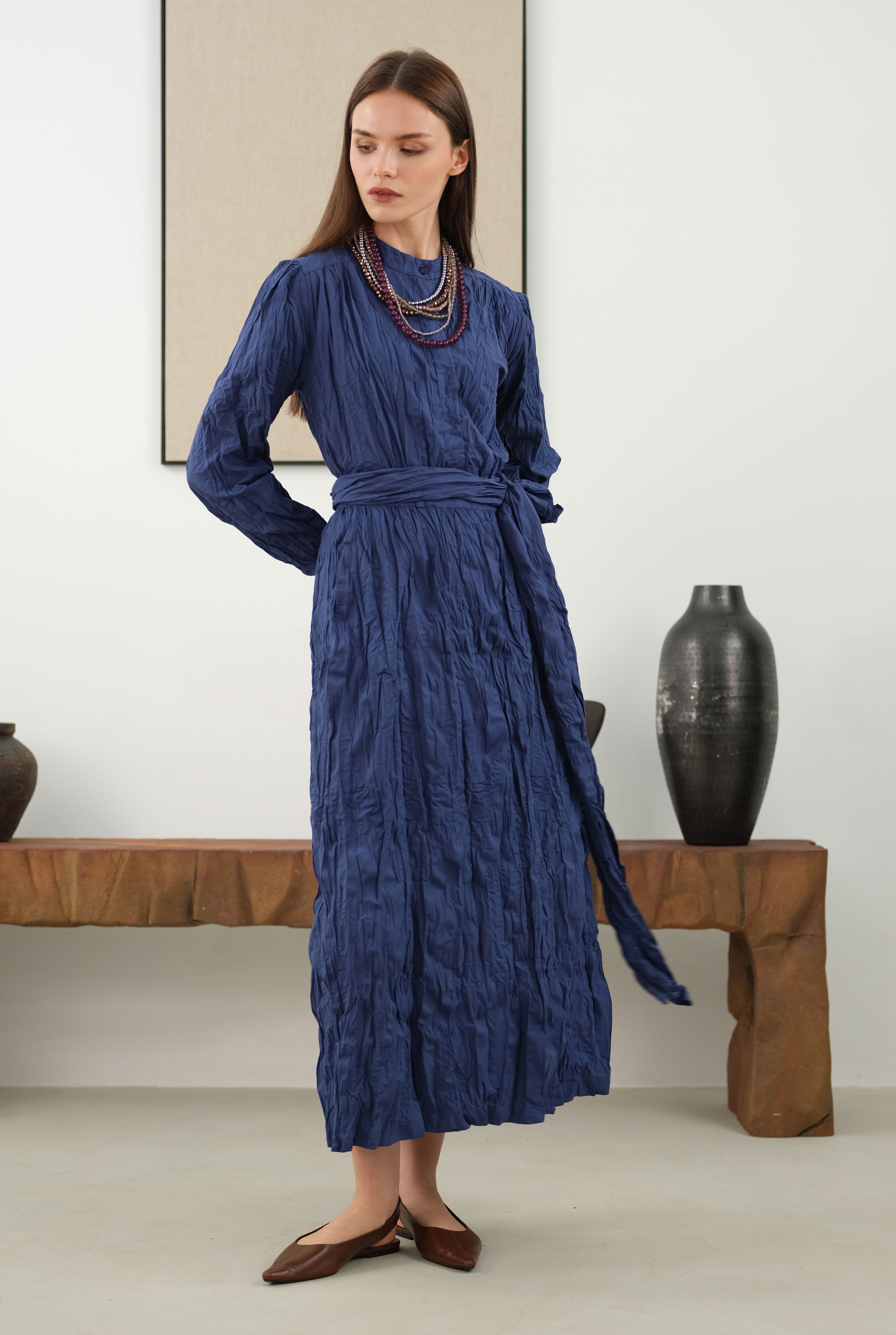 Wrinkled Set Dark Royal Blue - HE-QA