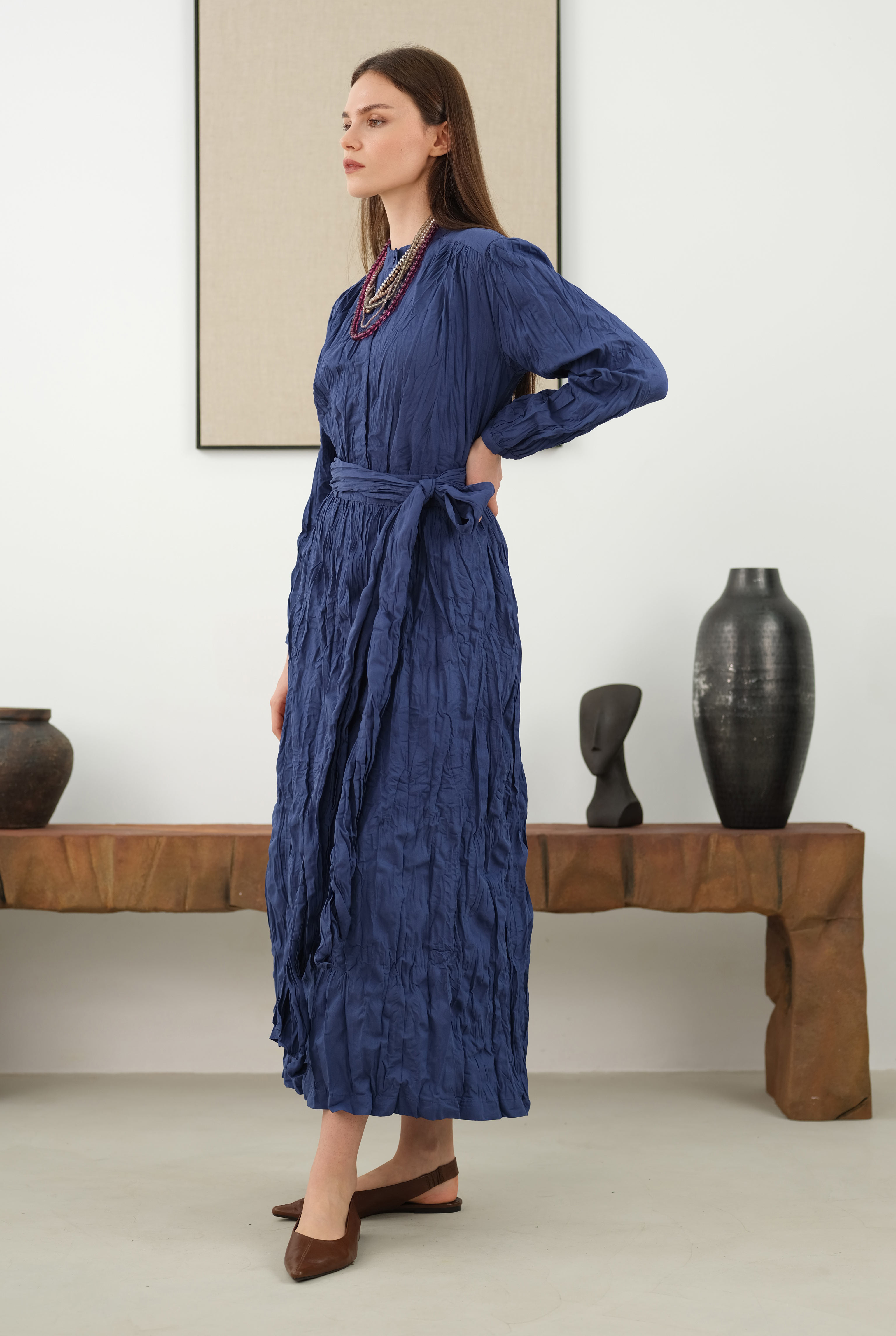 Wrinkled Set Dark Royal Blue - 4