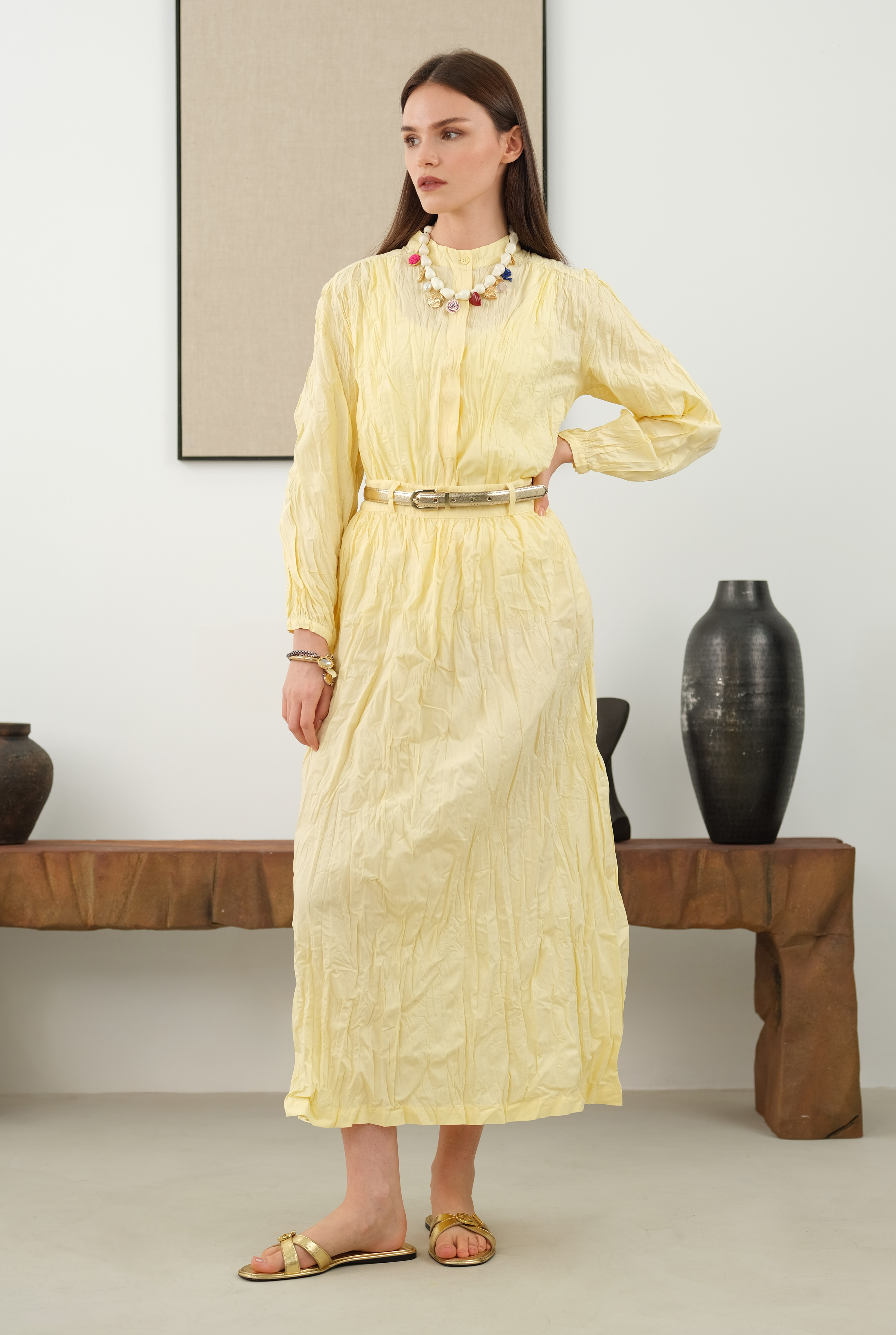 Wrinkled Set Soft Yellow - 2