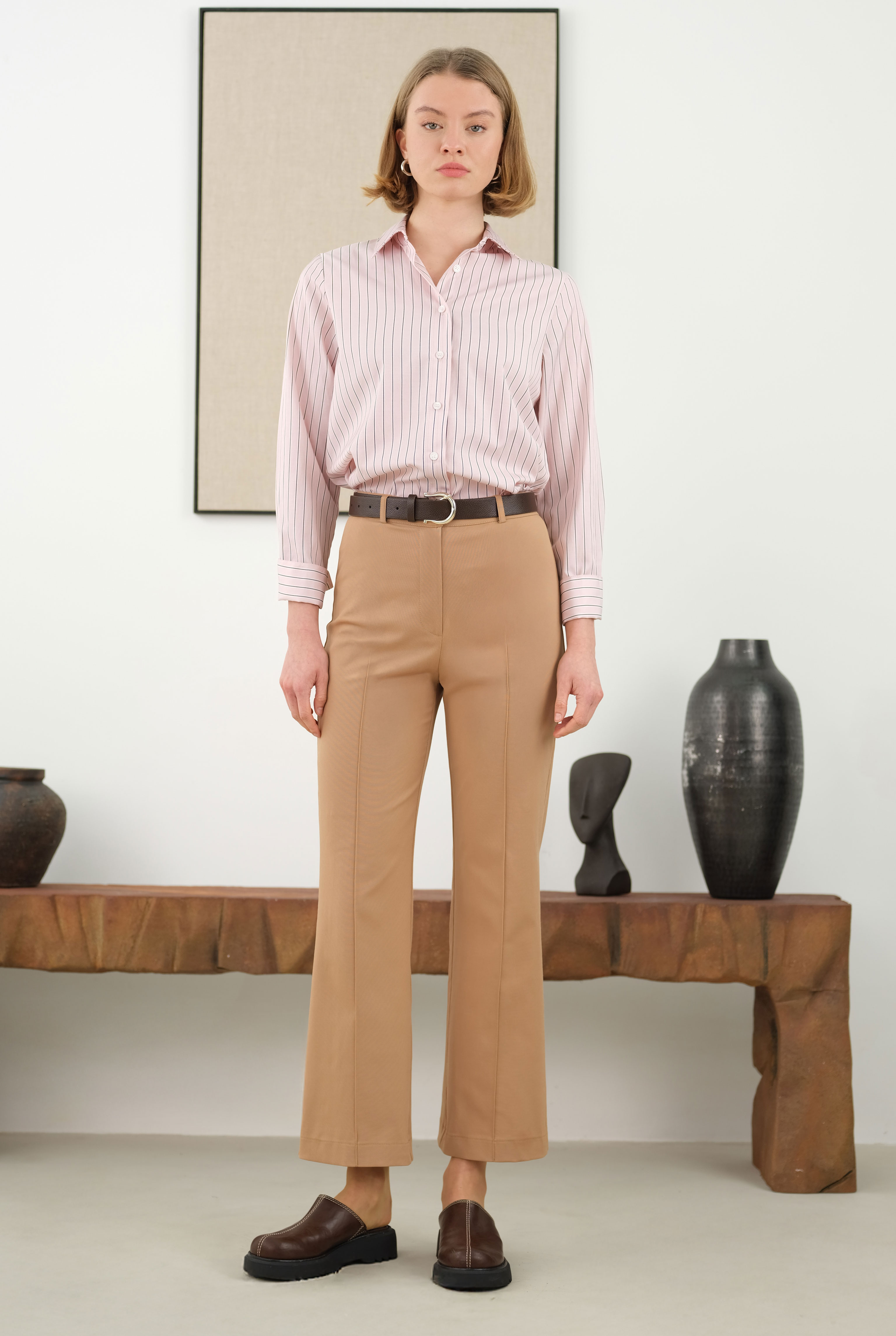 Striped Fit Shirt Pink - 6