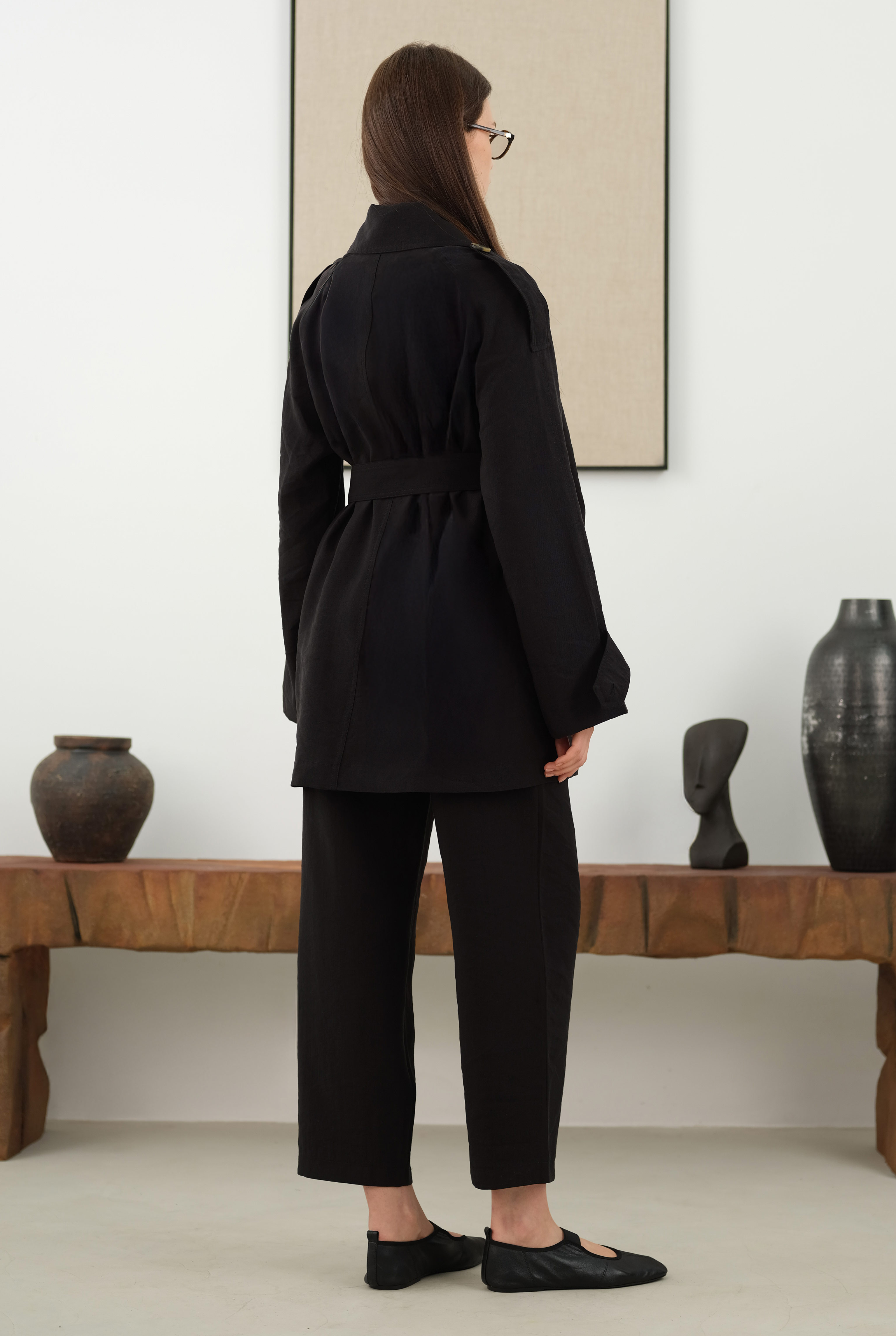 Tencel Trousers Black - 3