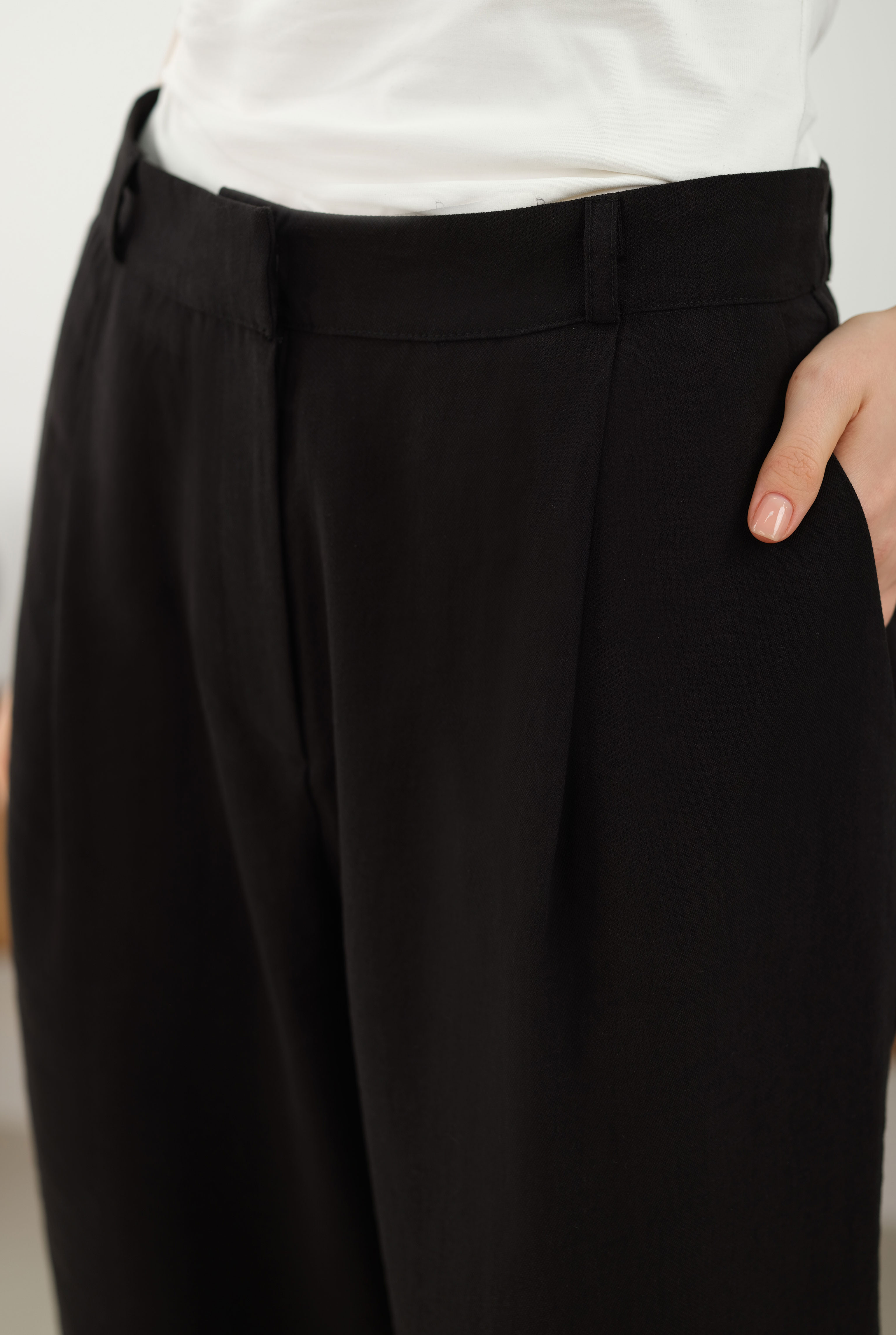 Tencel Trousers Black - 2
