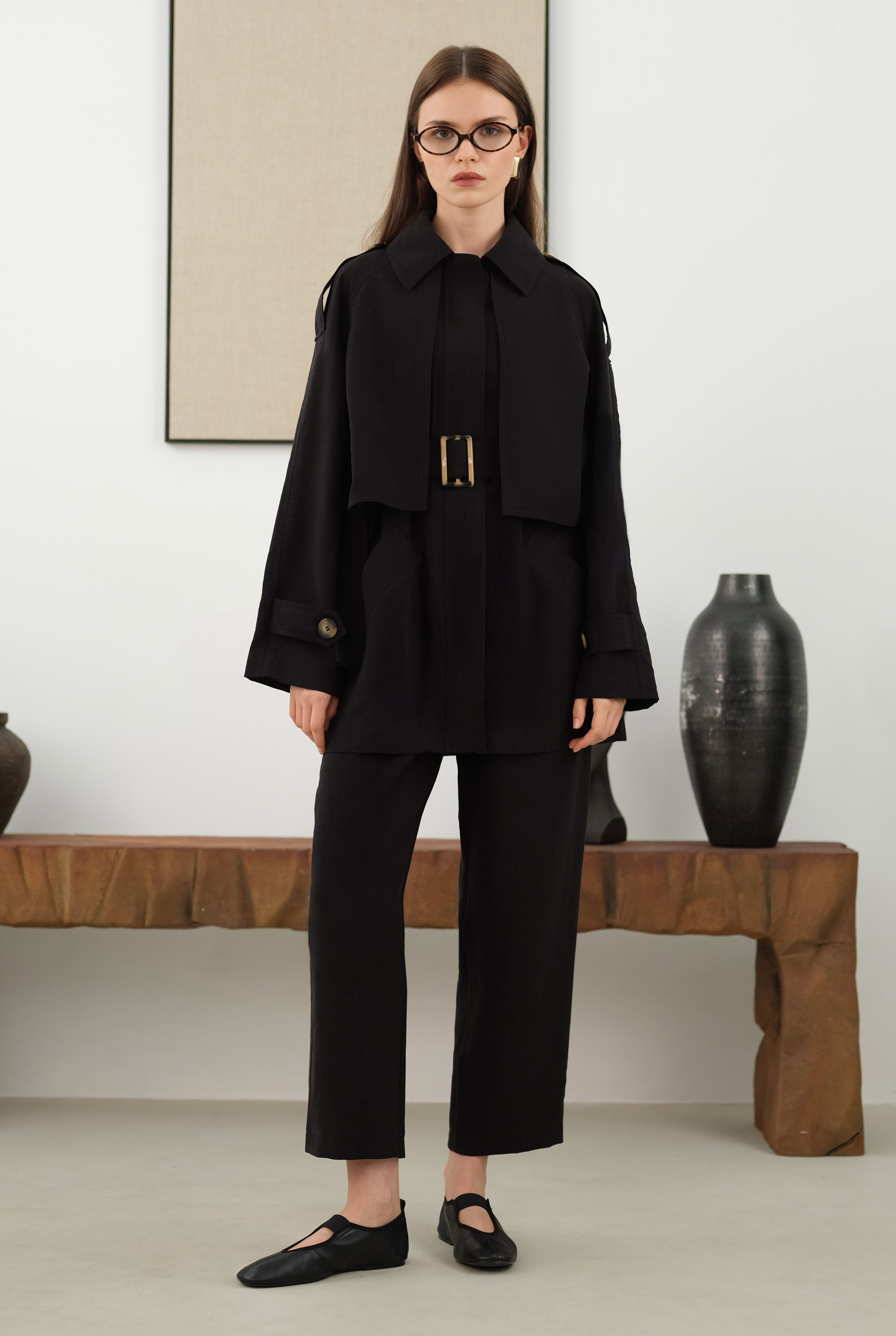 Tencel Trousers Black - 4
