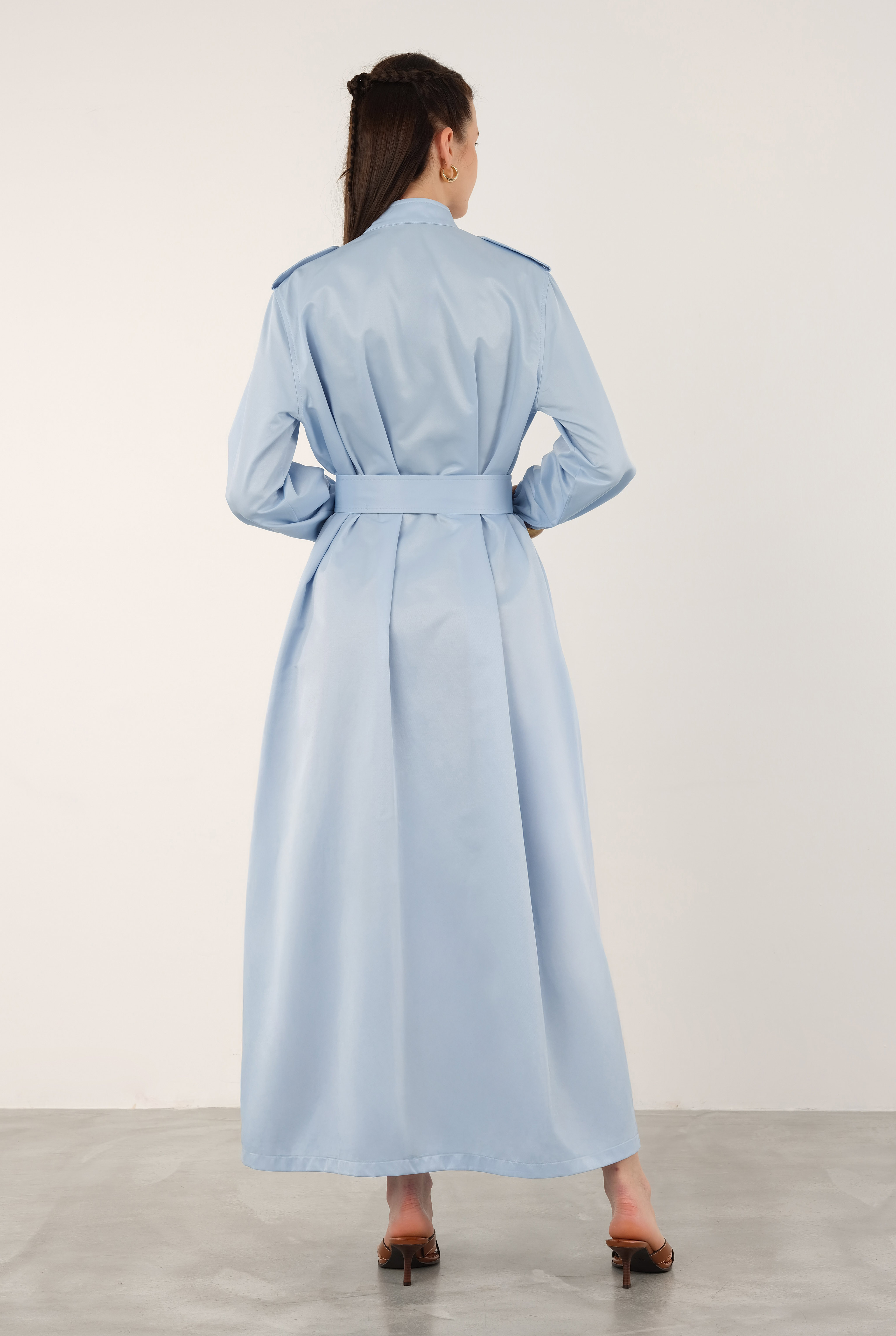 Epaulet Dress Light Blue - 6
