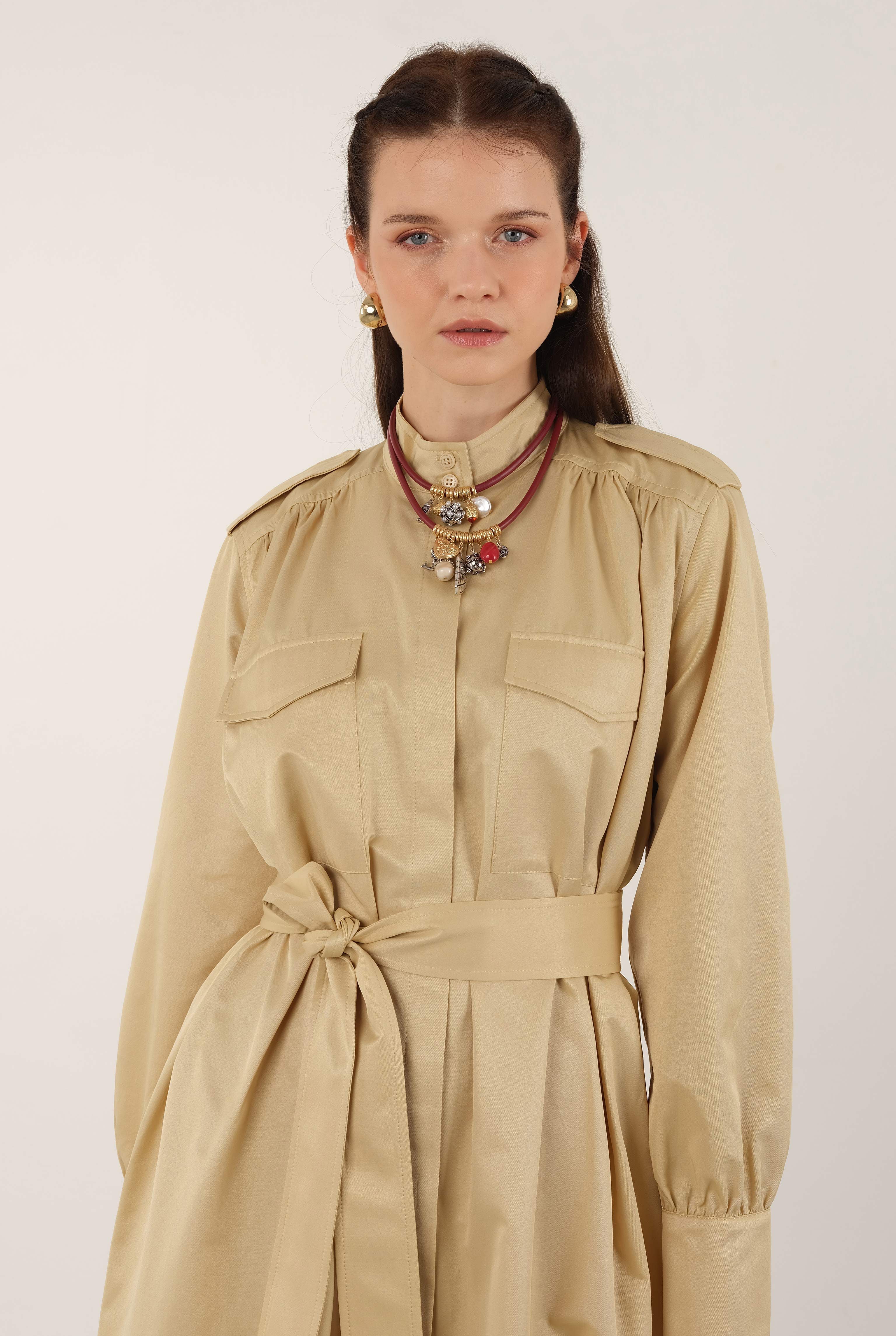 Epaulet Dress Honey Bubble - 2