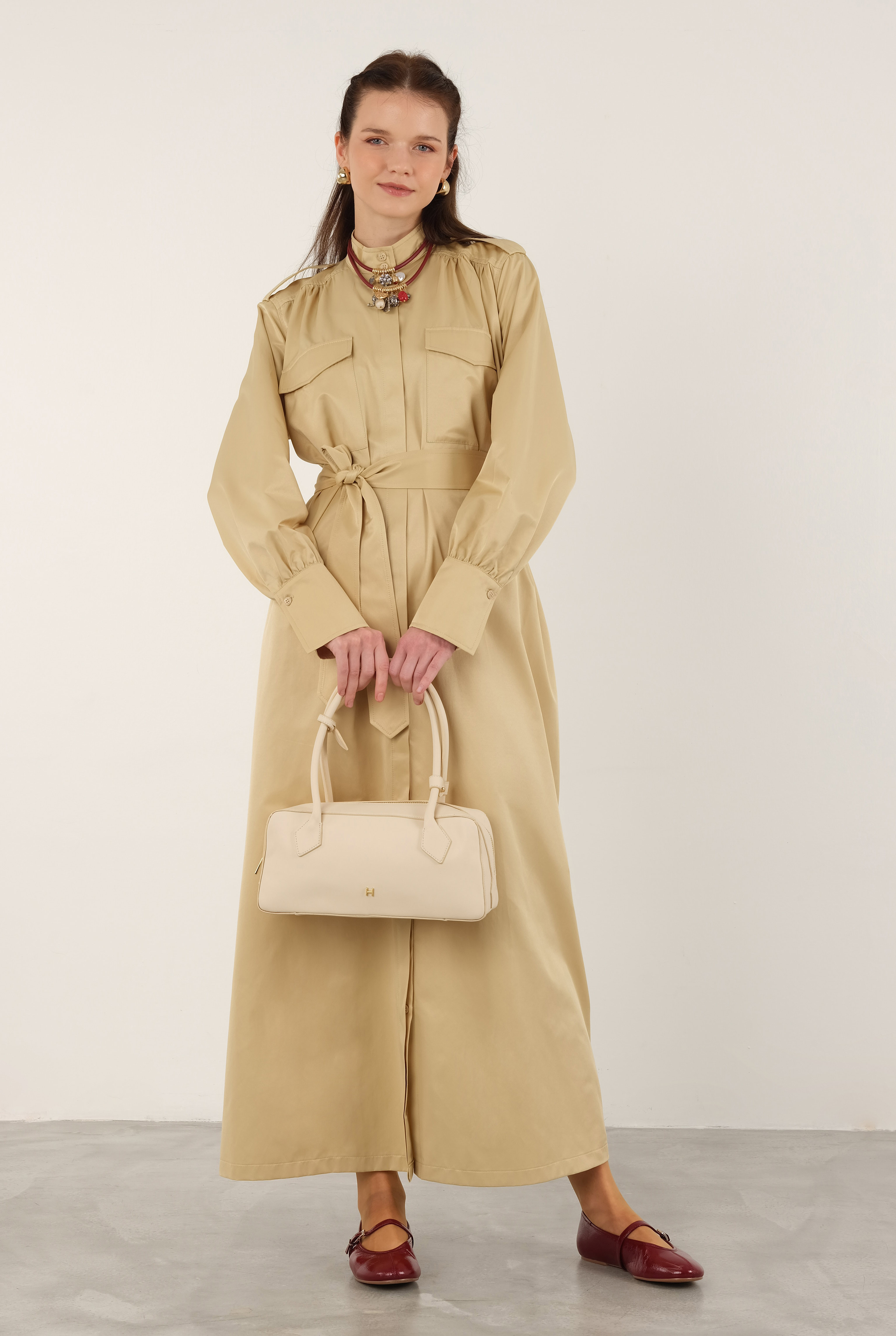 Epaulet Dress Honey Bubble - 4
