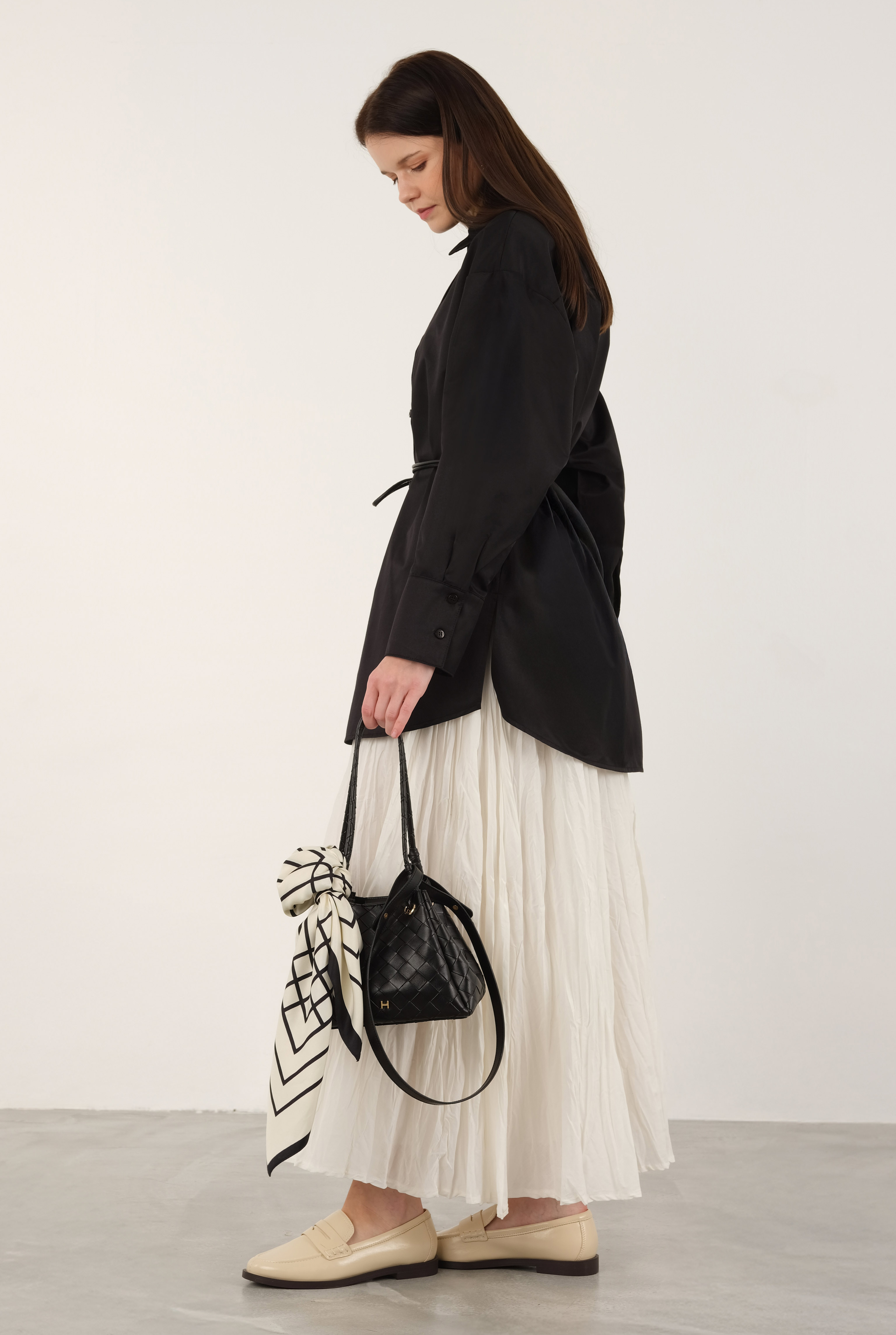 Poplin Shirt Short Black - 3