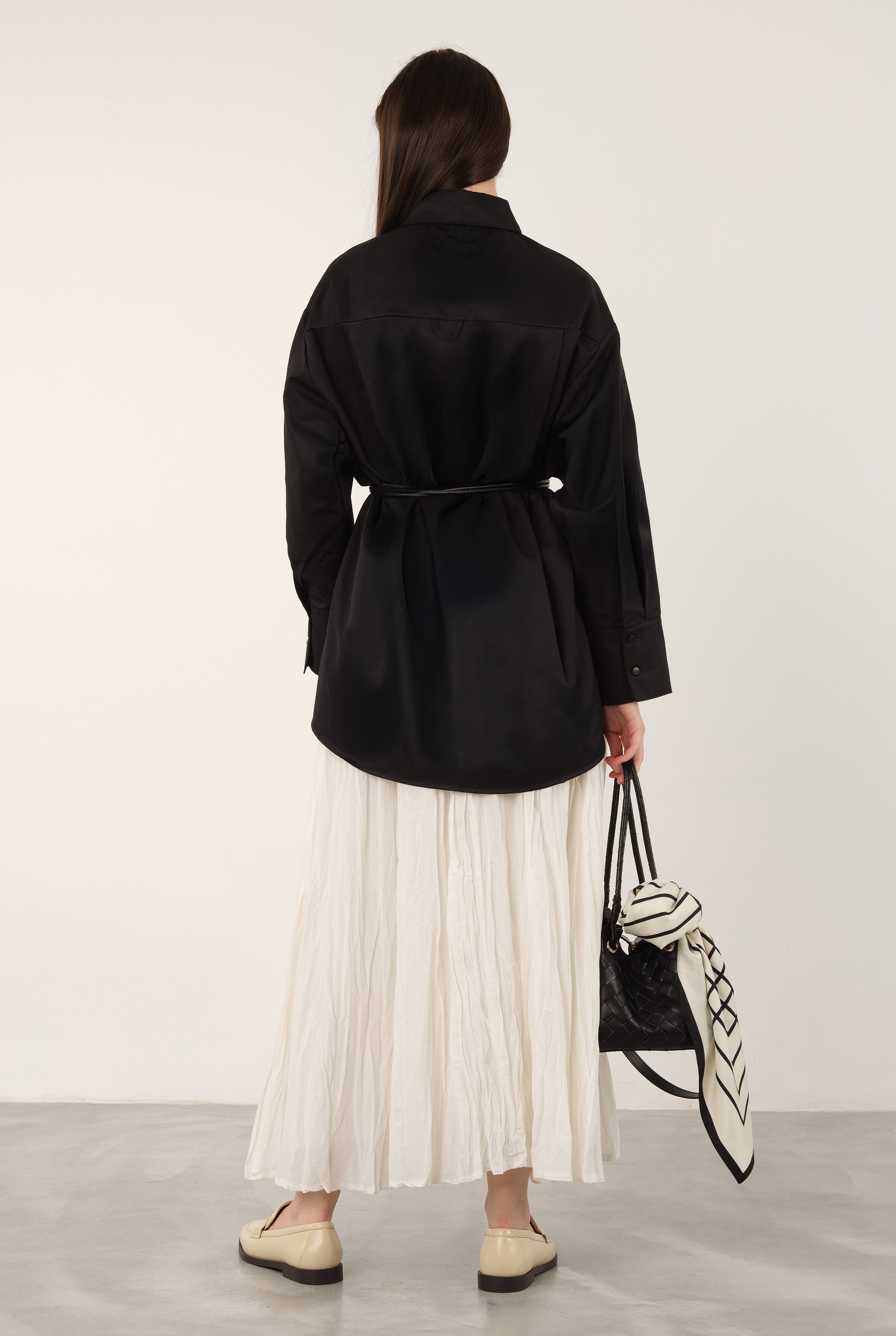 Poplin Shirt Short Black - 4