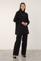 Tencel Straight Cut Trousers Black 