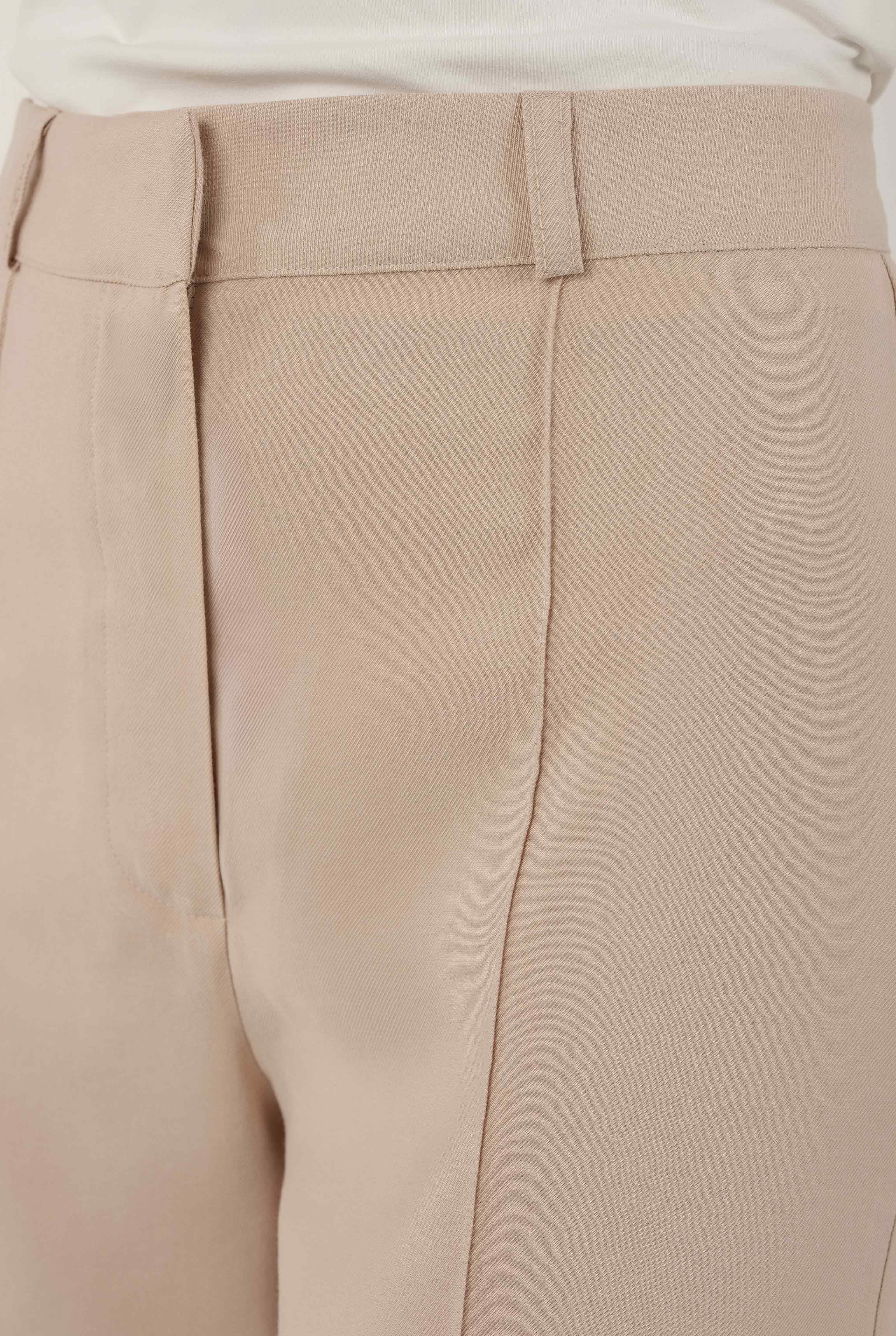 Tencel Straight Cut Trousers Soft Cashmere - 5