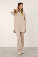 Tencel Straight Cut Trousers Soft Cashmere 
