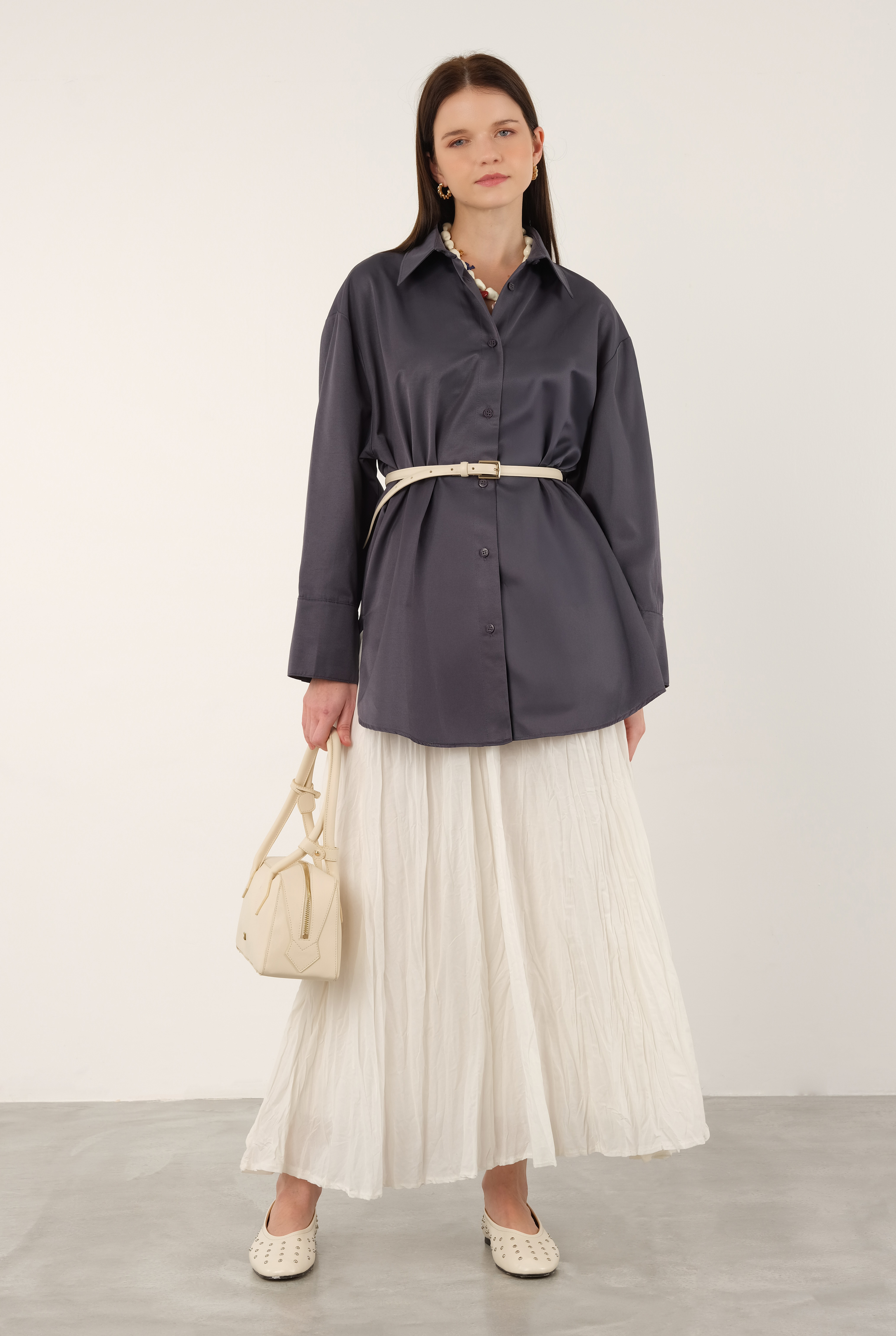 Poplin Shirt Short Fume - 1