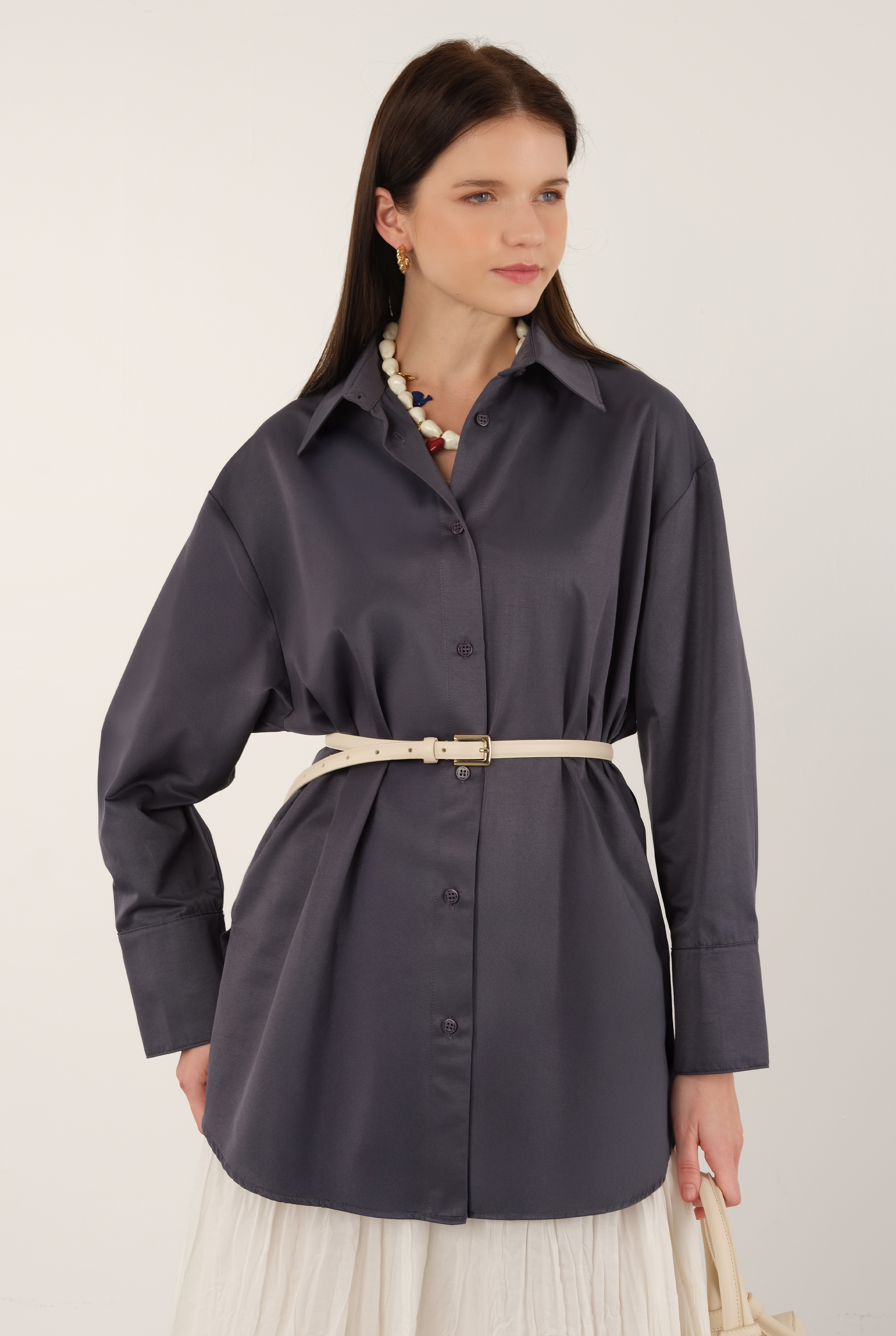 Poplin Shirt Short Fume - 2