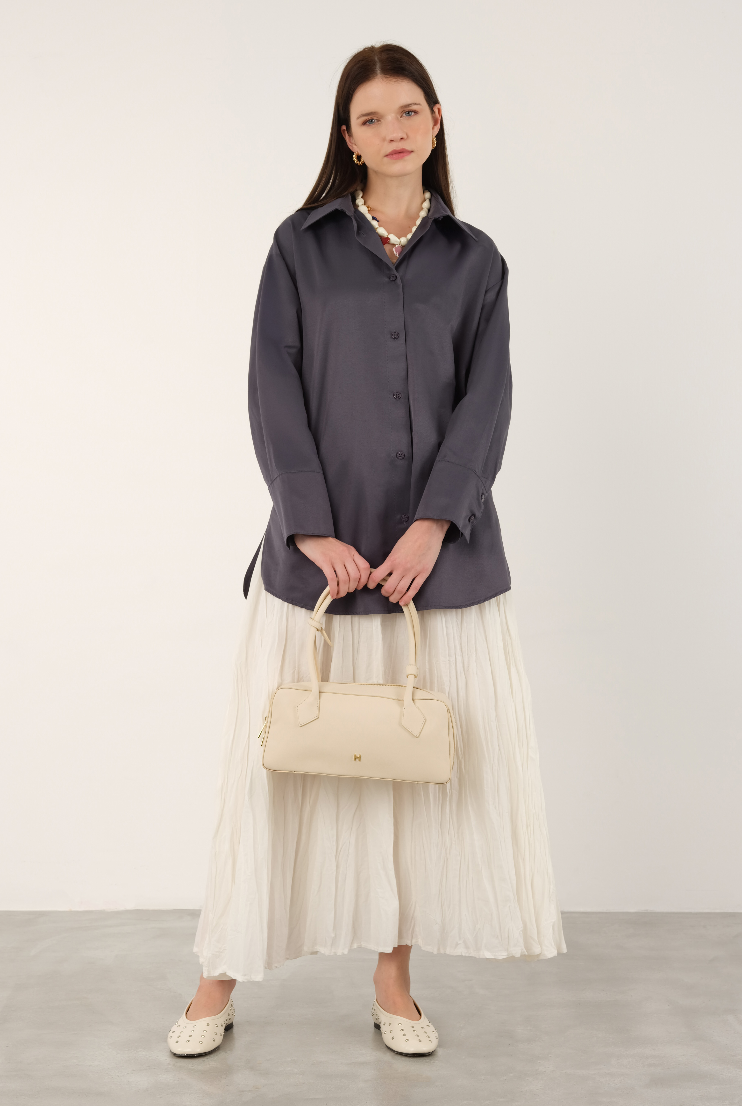 Poplin Shirt Short Fume - 3