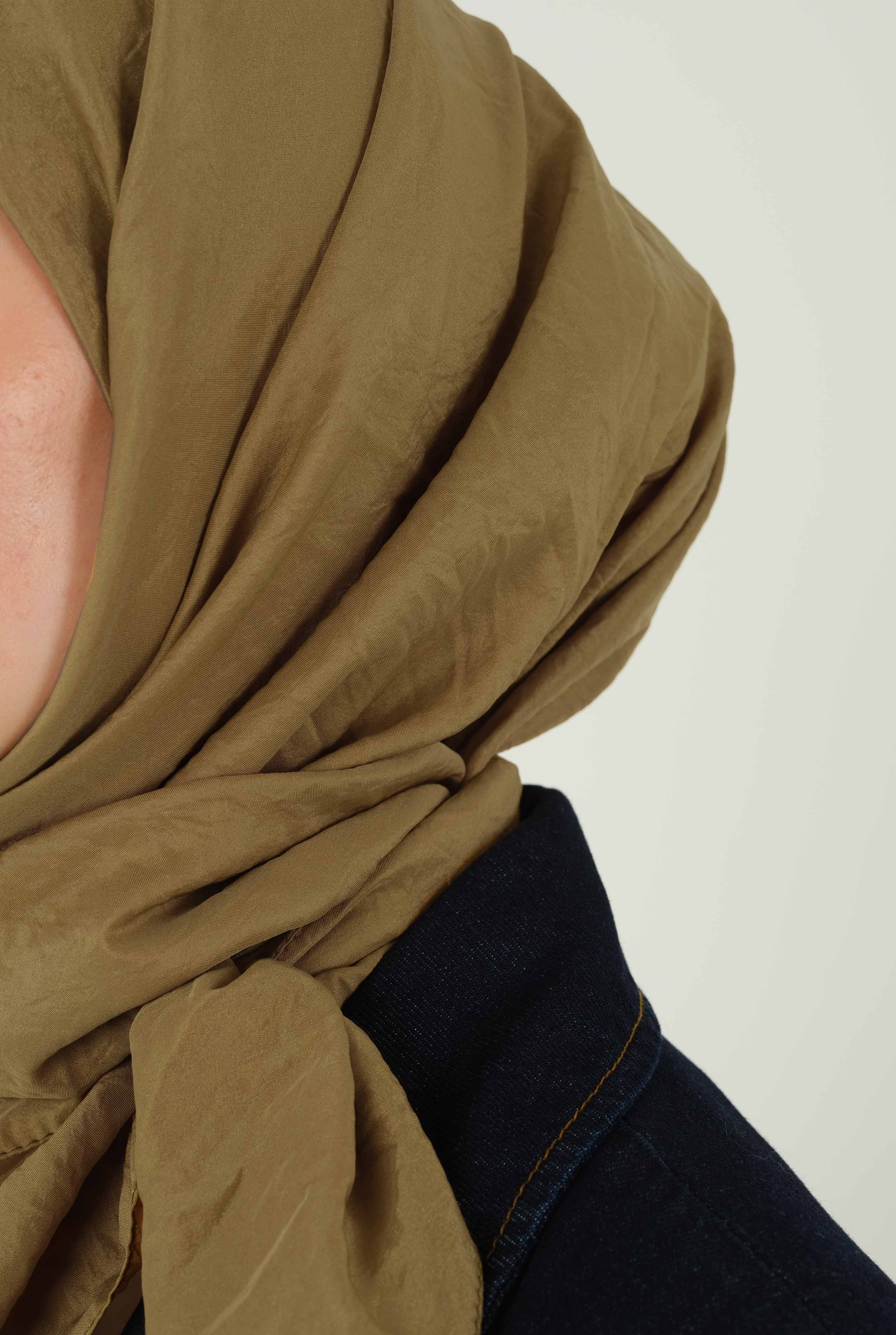 Soft Wrinkled Scarf Light Olive - 3