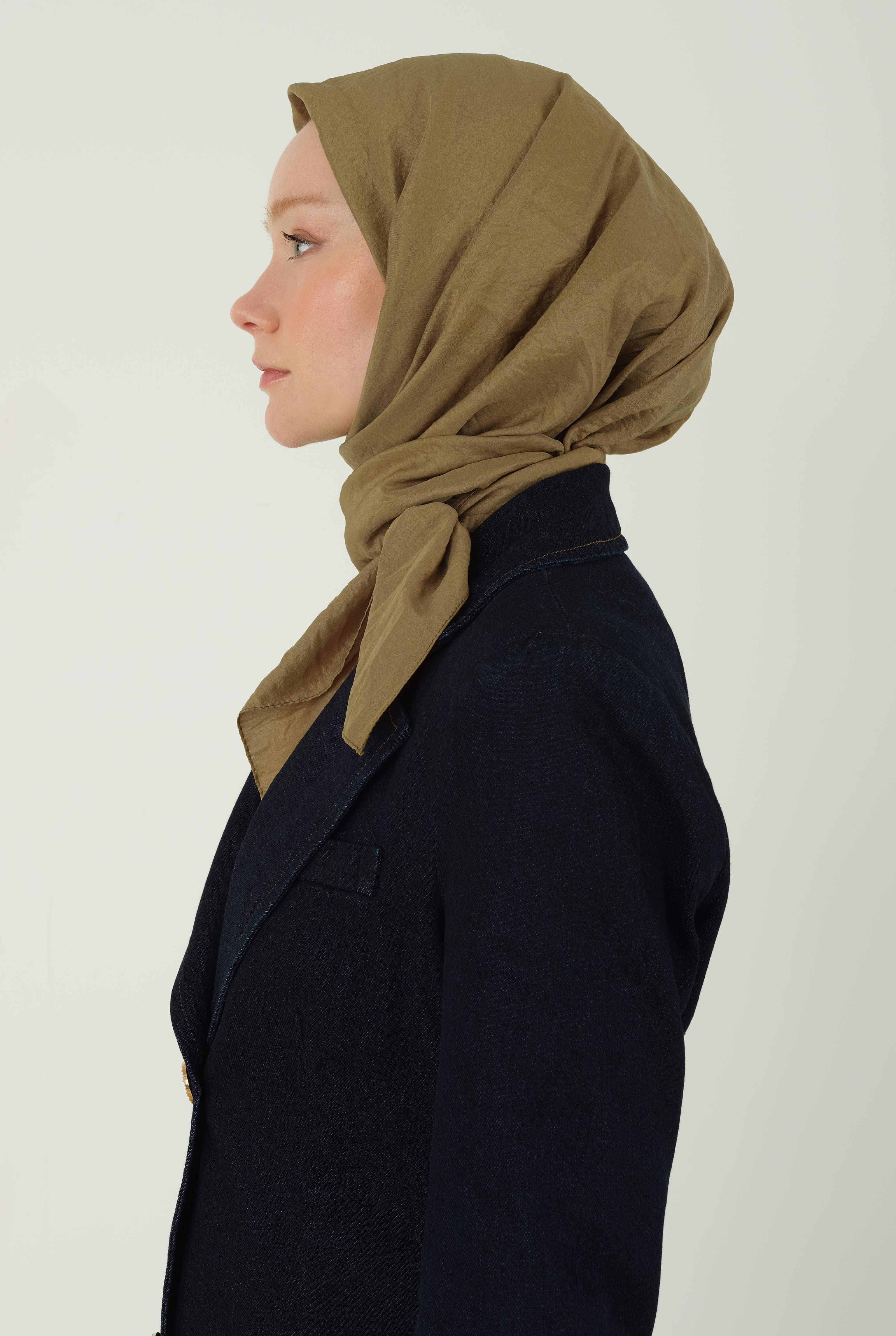 Soft Wrinkled Scarf Light Olive - 2