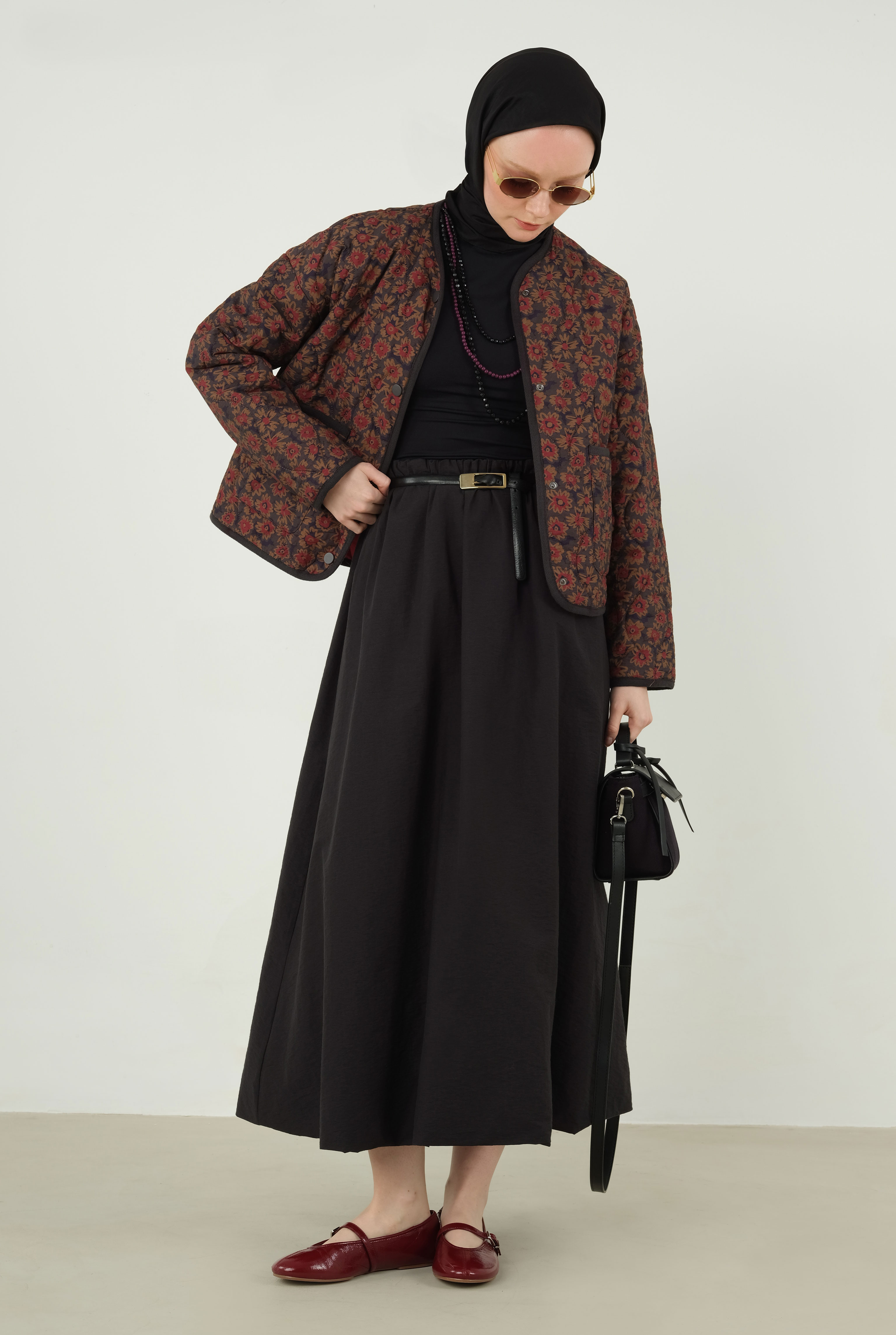 Soft Wrinkled Scarf Black - 9