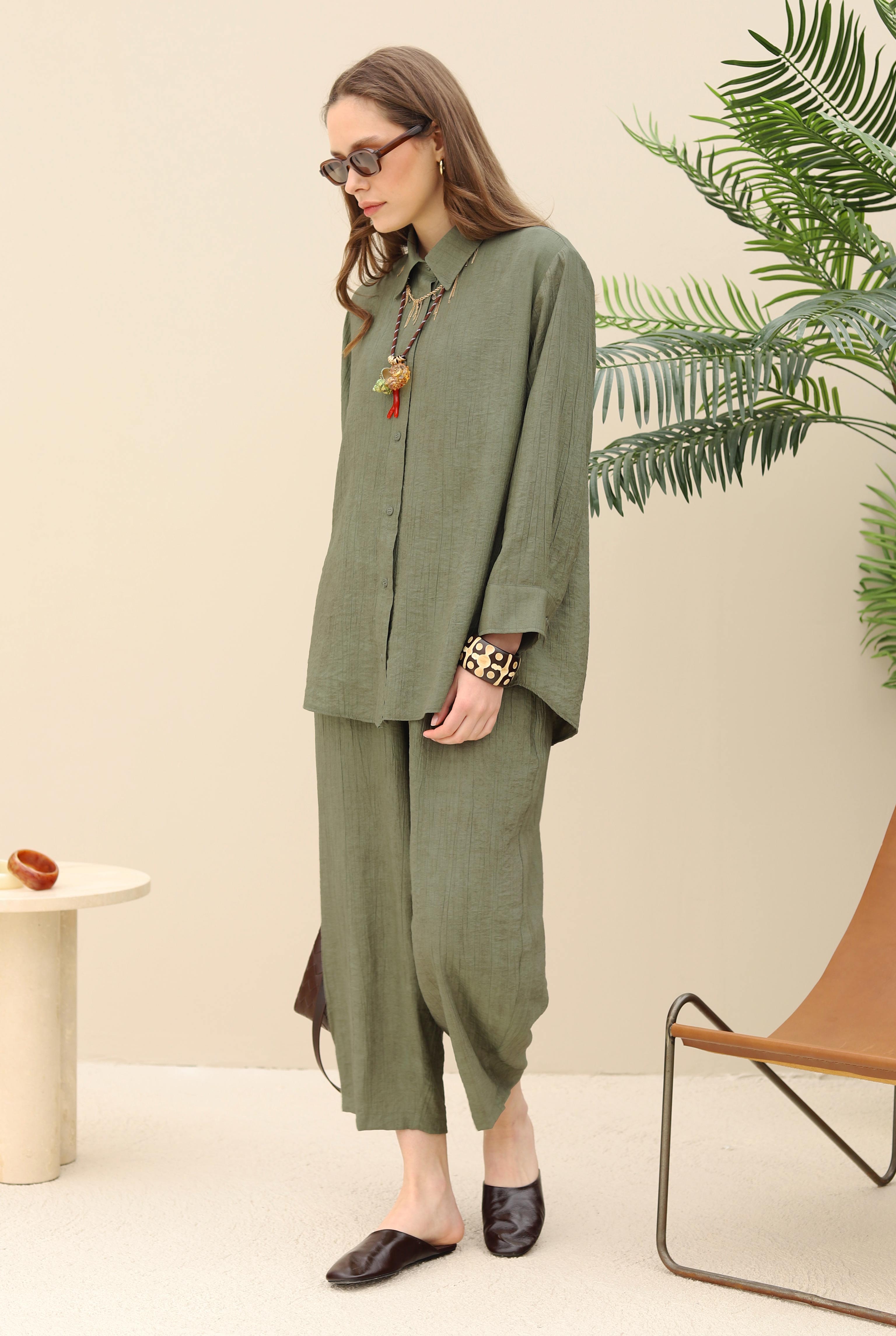 Textured Basic Set Dark Almond Green - 4