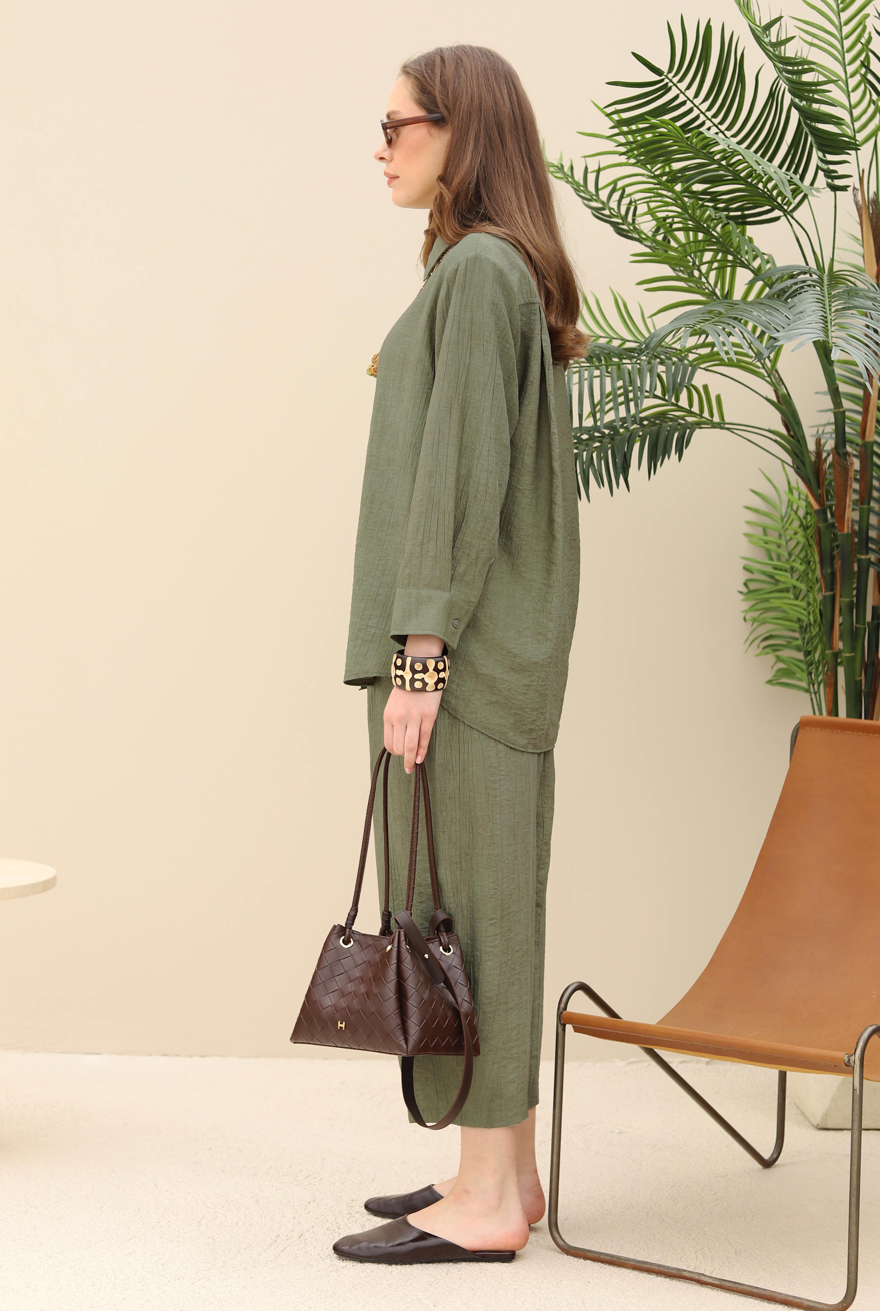 Textured Basic Set Dark Almond Green - 6