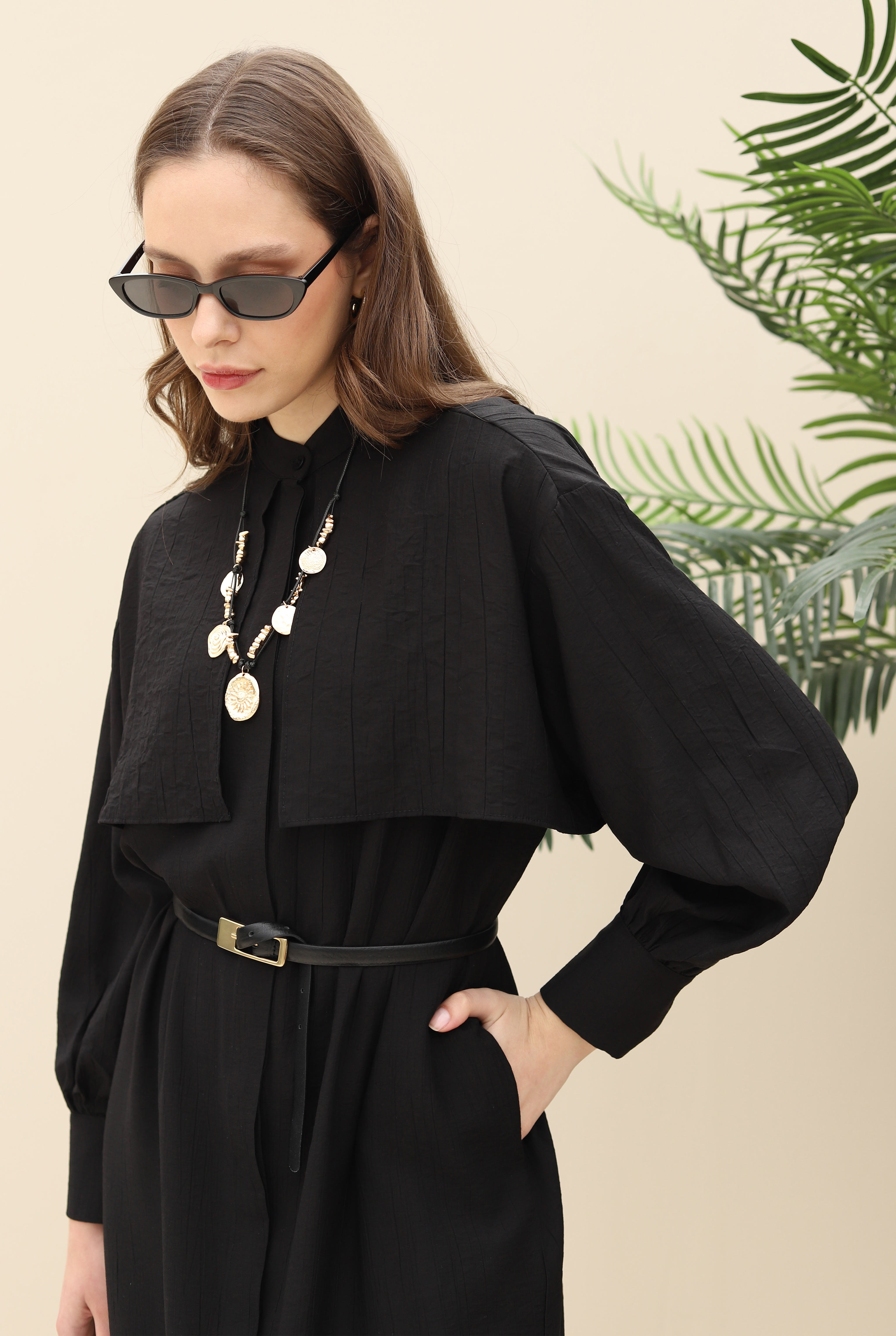 Dress With Apron Black - 8