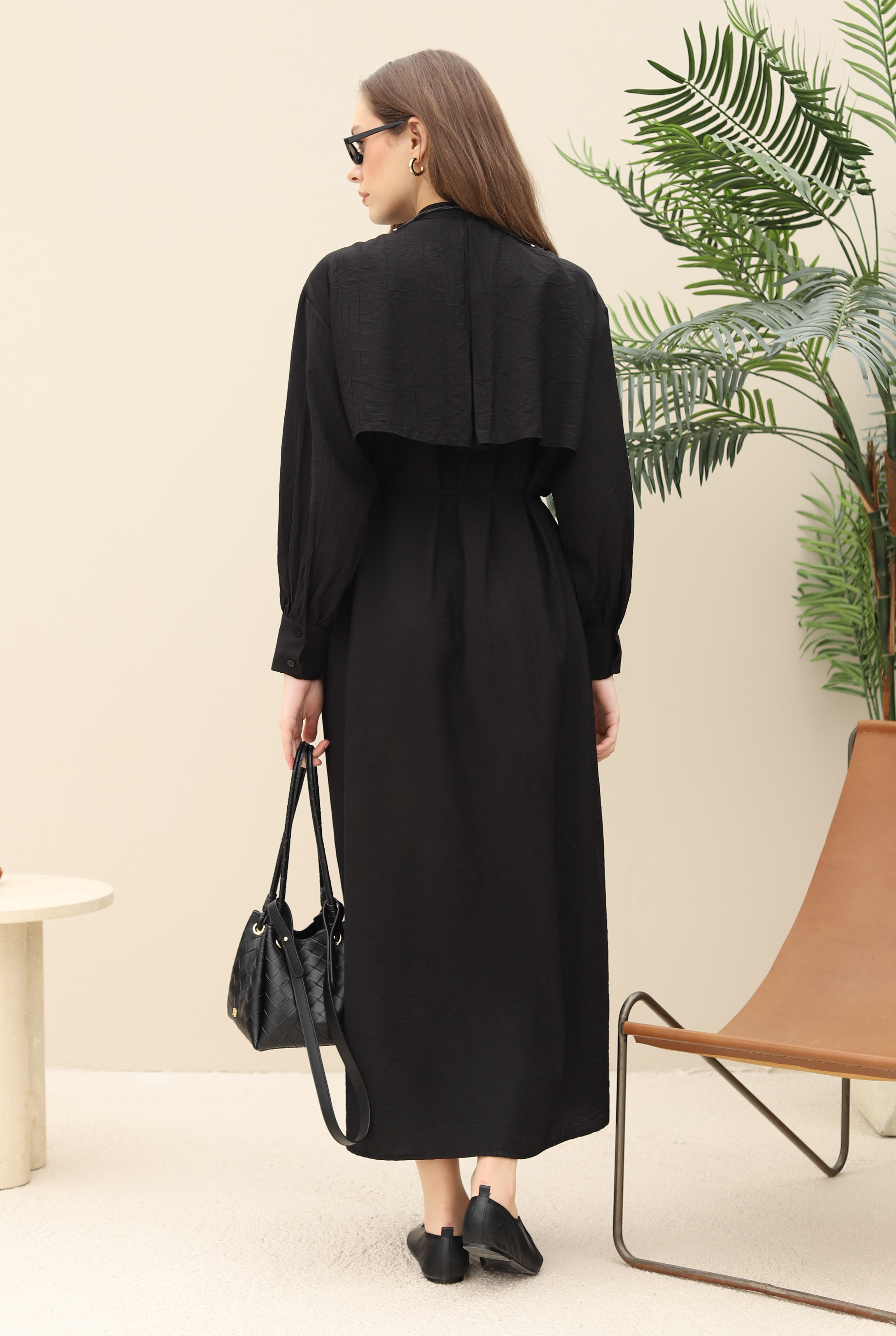 Dress With Apron Black - 9