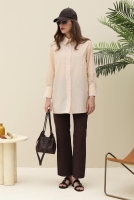Watermark Trimmed Shirt Yellow 