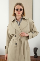 Long Classic Trenchcoat Sage Green 