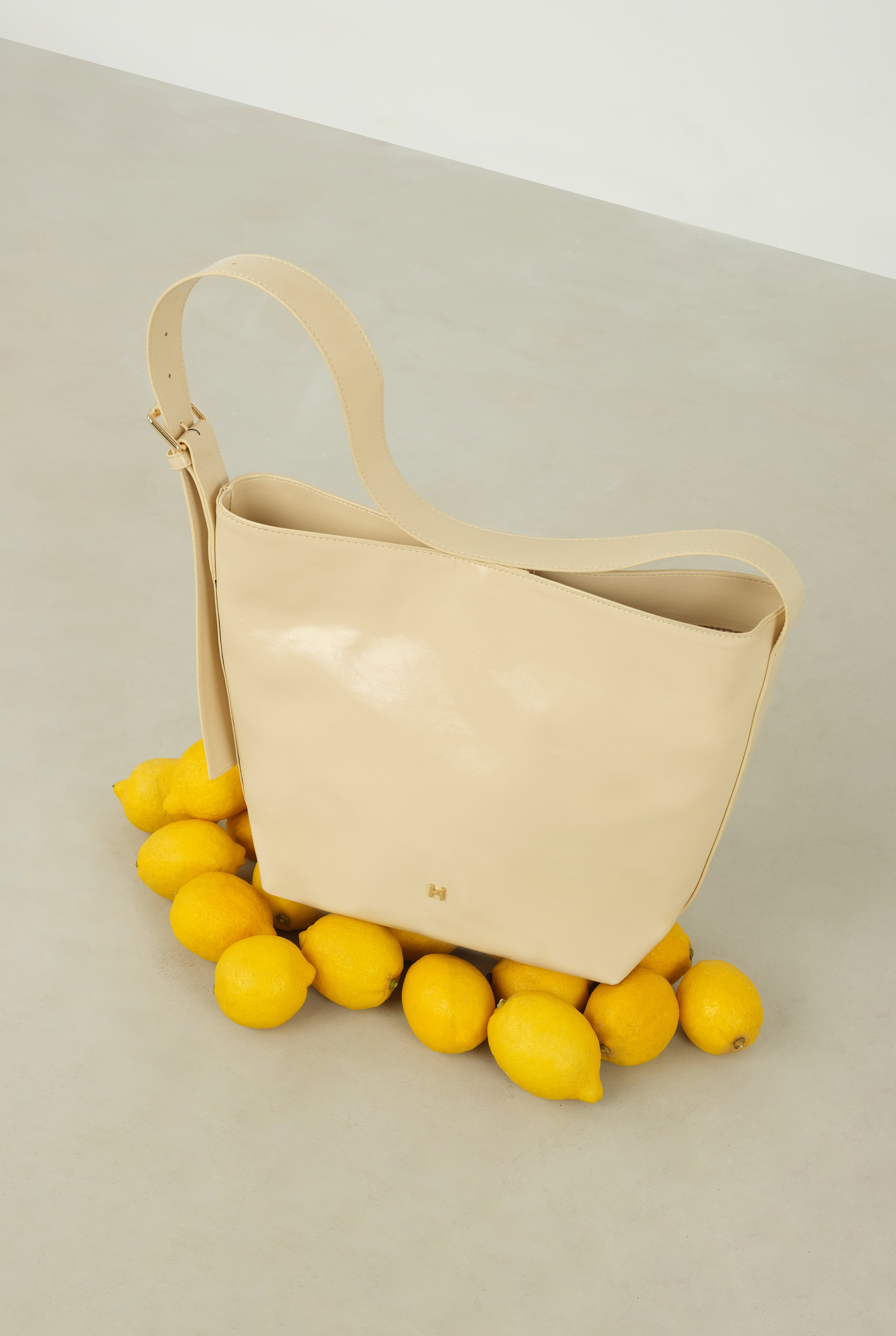 Leather Tote Bag Butter Yellow - 1