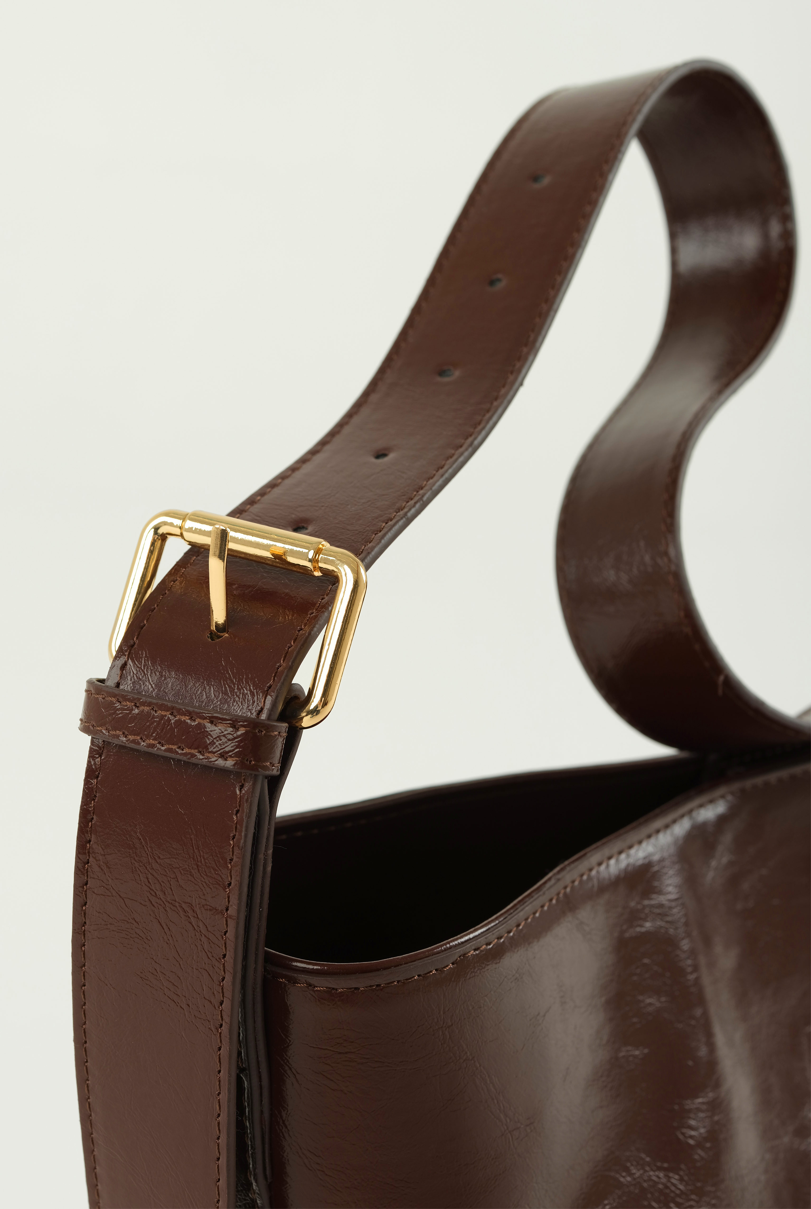 Leather Tote Bag Dark Brown - 10