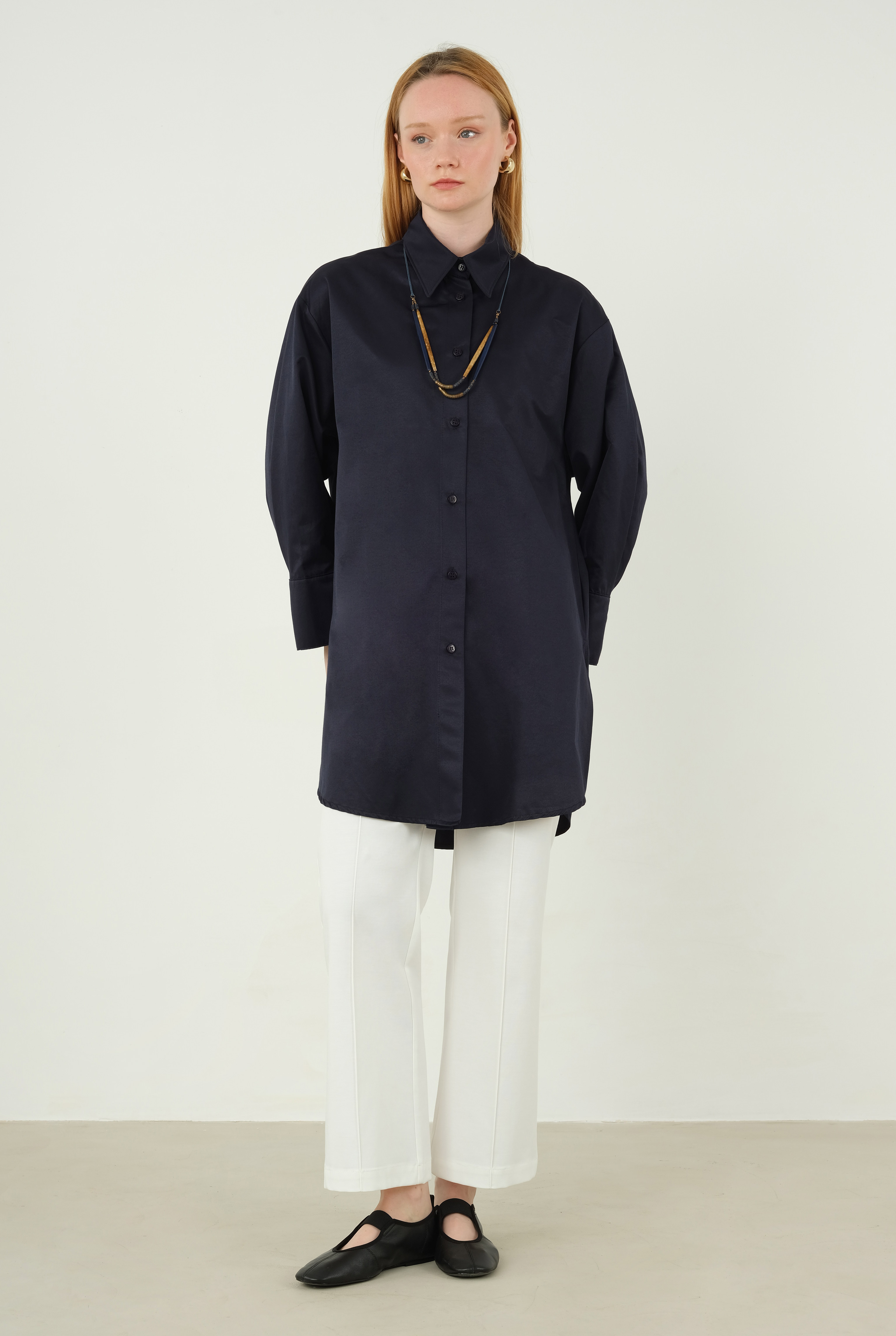 Poplin Gömlek 90 cm Ofis Lacivert - HE-QA