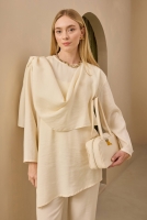 Shawl Collared Modal Set Bone 