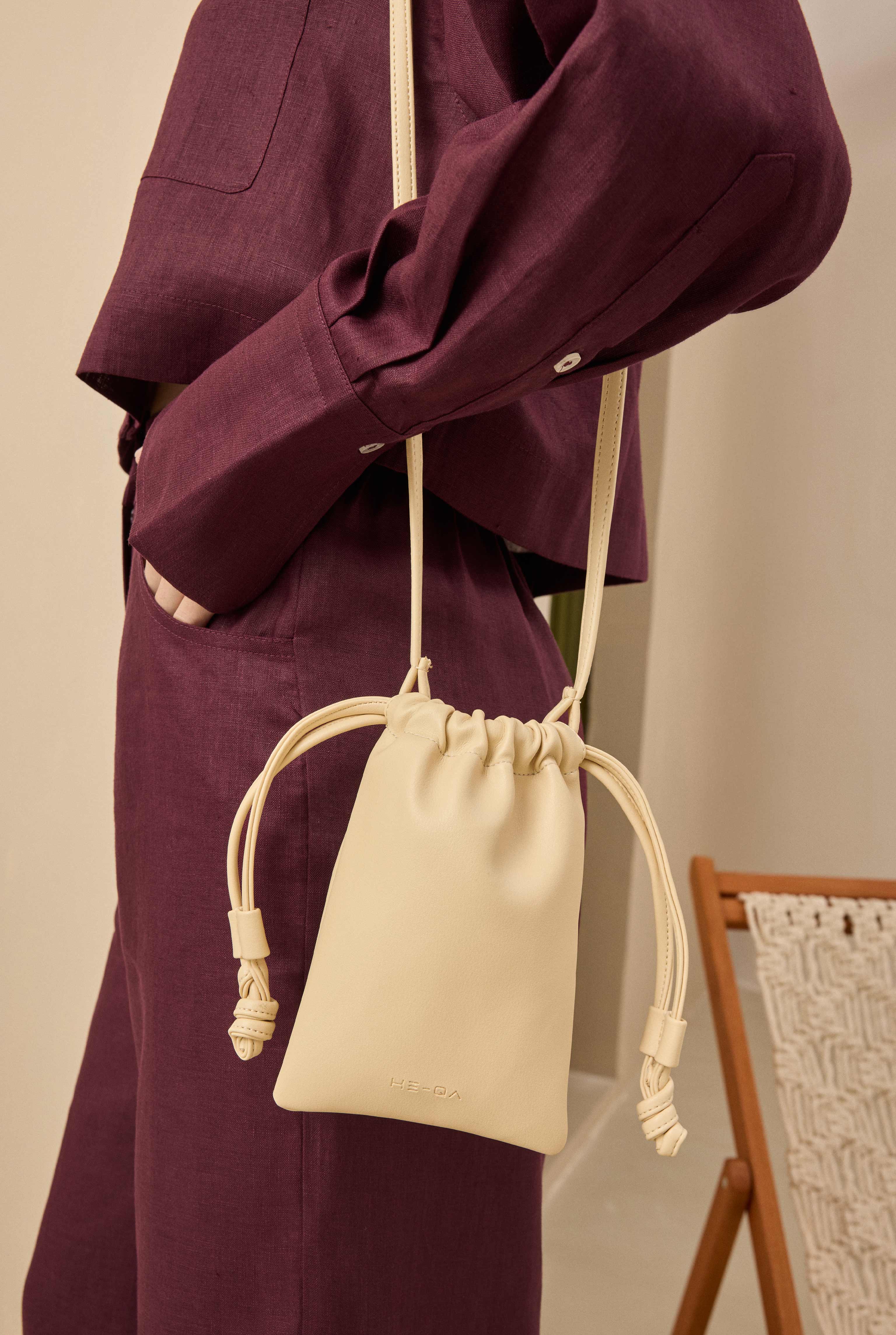 Mini Drawstring Bag Butter - 1