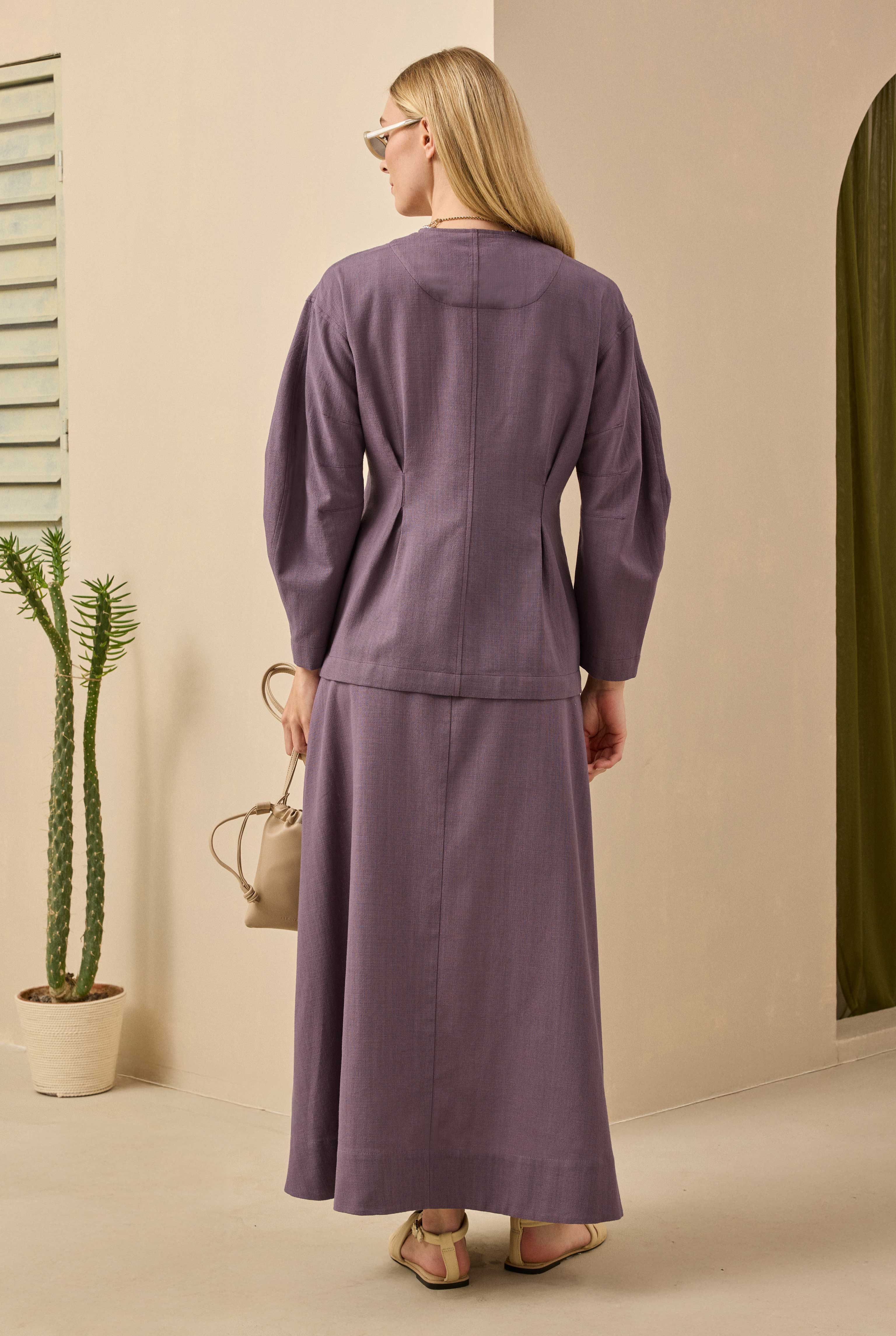 Pamuk Keten Etek Retro Violet - 6