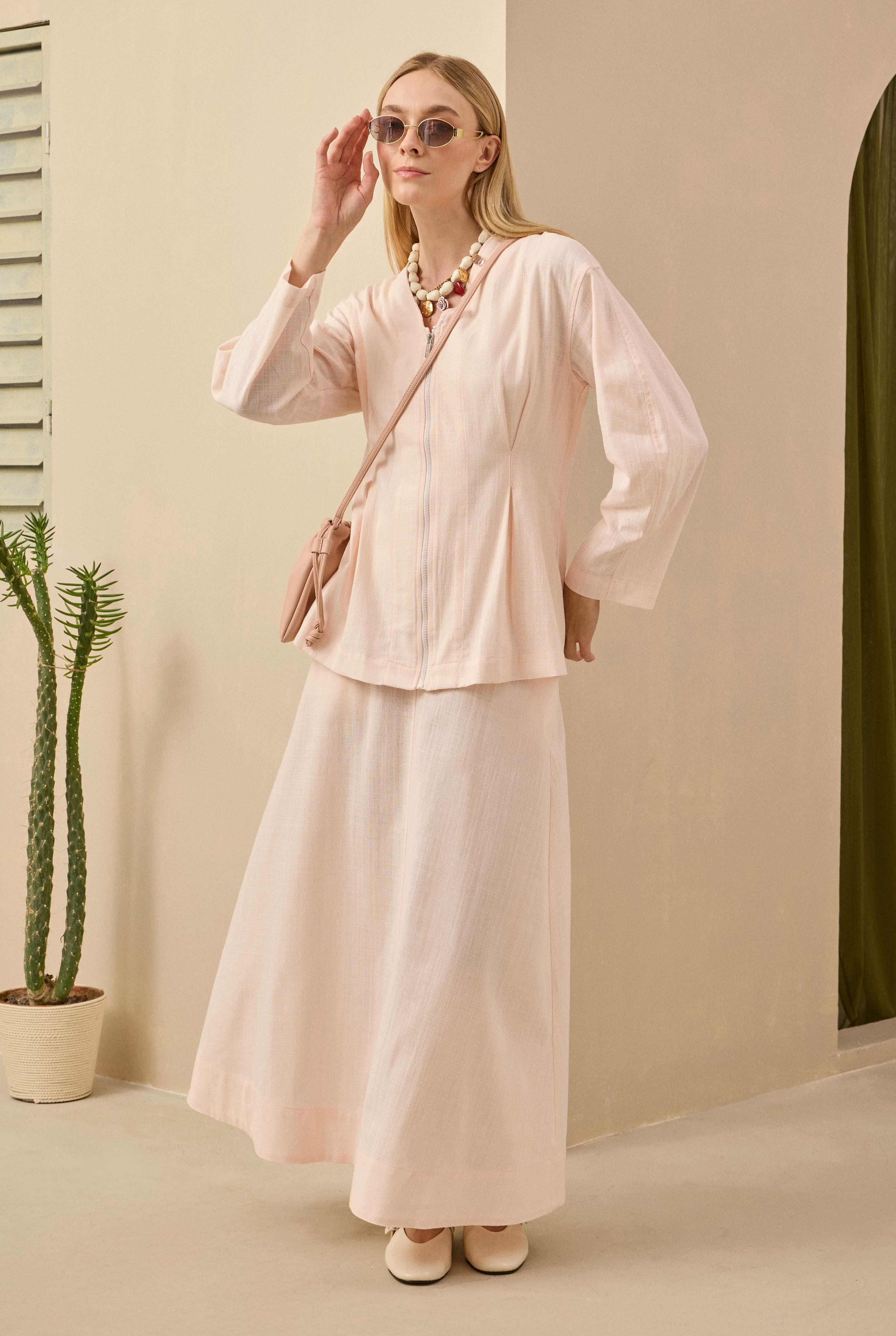 Pamuk Keten Etek Soft Pembe - HE-QA