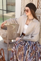 Linen Crop Shirt Pearl 