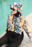 Patterned Short Swimsuit Patchwork 