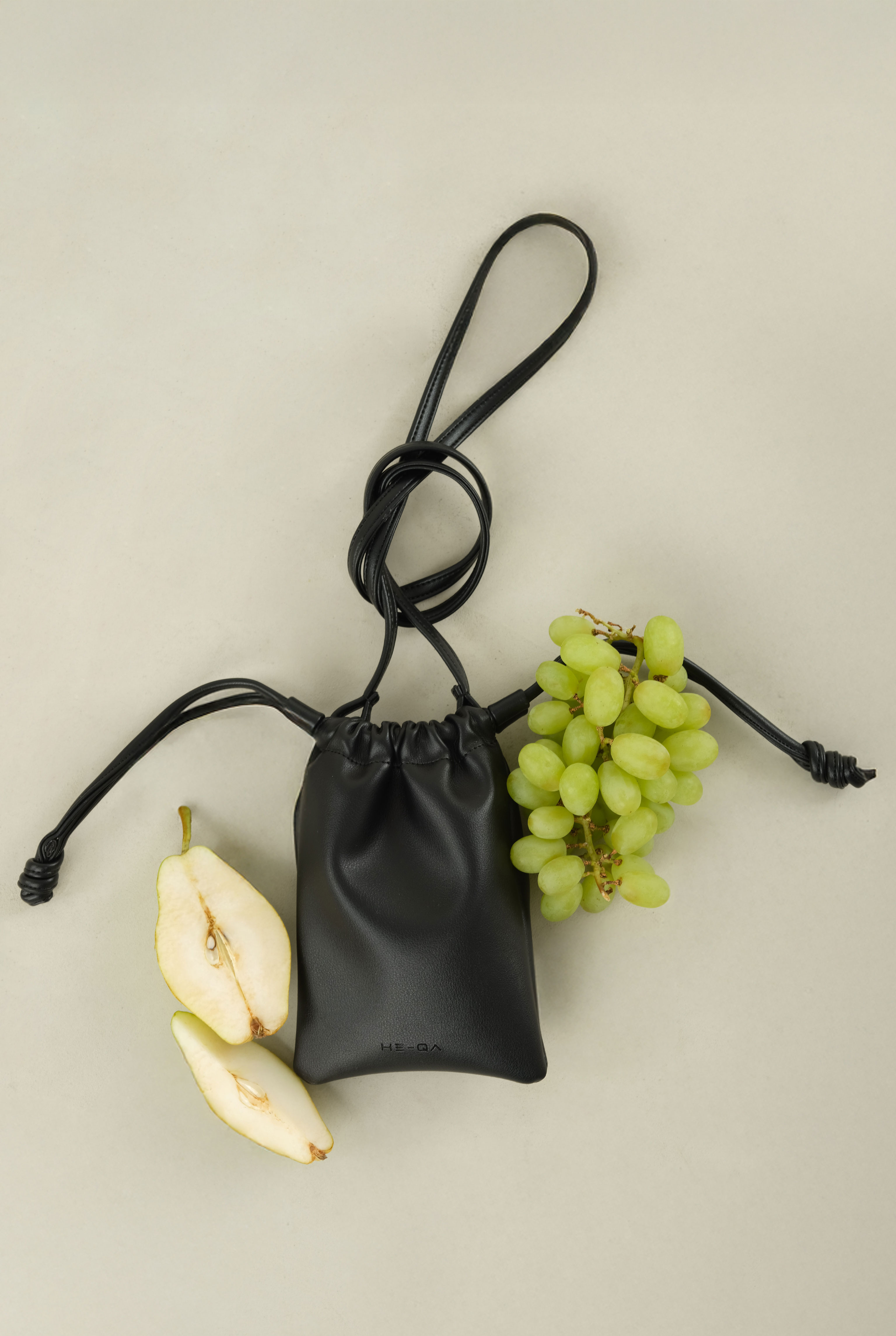 Mini Drawstring Bag Black - 1